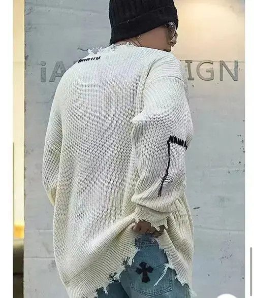 VIBE ripped street baggy sweater Size US L / EU 52-54 / 3 - 4 Thumbnail