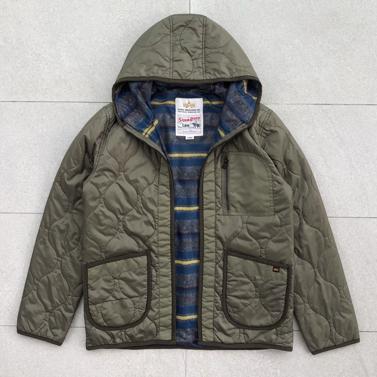 Alpha Industries Alpha Industries Inc x Lee Storm Rider Quilted Jacket Hoodie Size US M / EU 48-50 / 2 - 15 Thumbnail