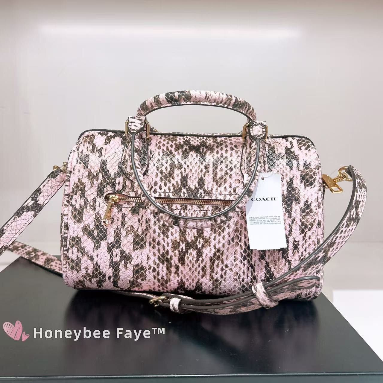 Coach NWT Coach Rowan Satchel Bag CDW49 Gold/Pink Size ONE SIZE - 2 Thumbnail