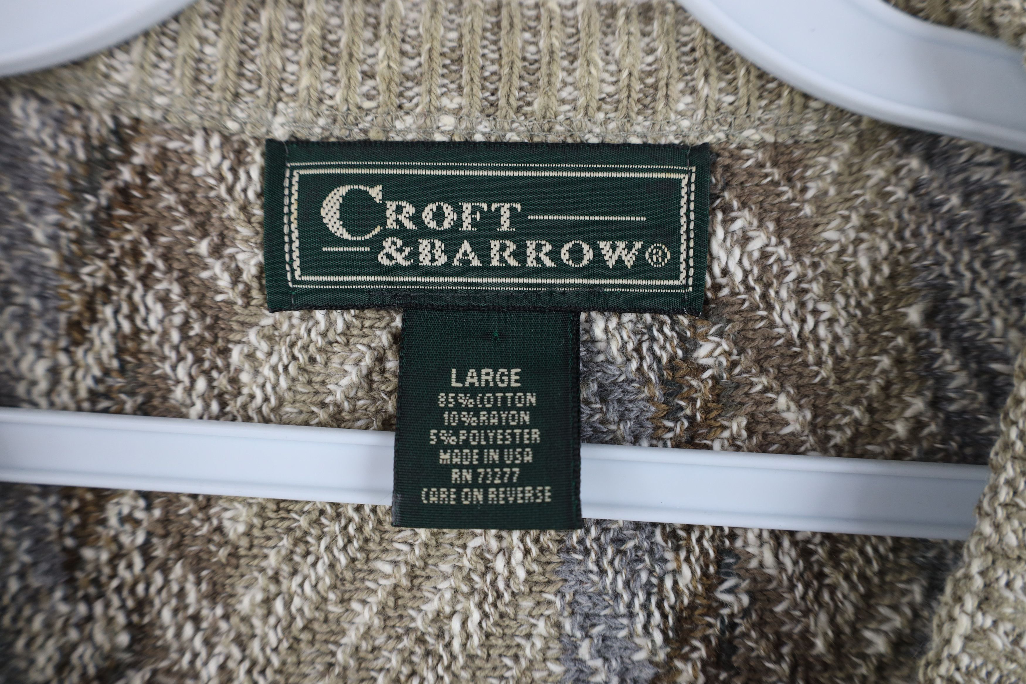 Vintage Vintage 90s Streetwear Herringbone Knit Crewneck Sweater Size US L / EU 52-54 / 3 - 6 Thumbnail