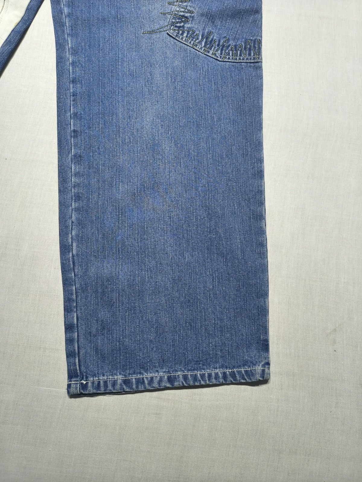 Southpole PHAT FARM INSANE PATCH WORK BAAGY JEANS 🚀(012) Size US 32 / EU 48 - 9 Thumbnail