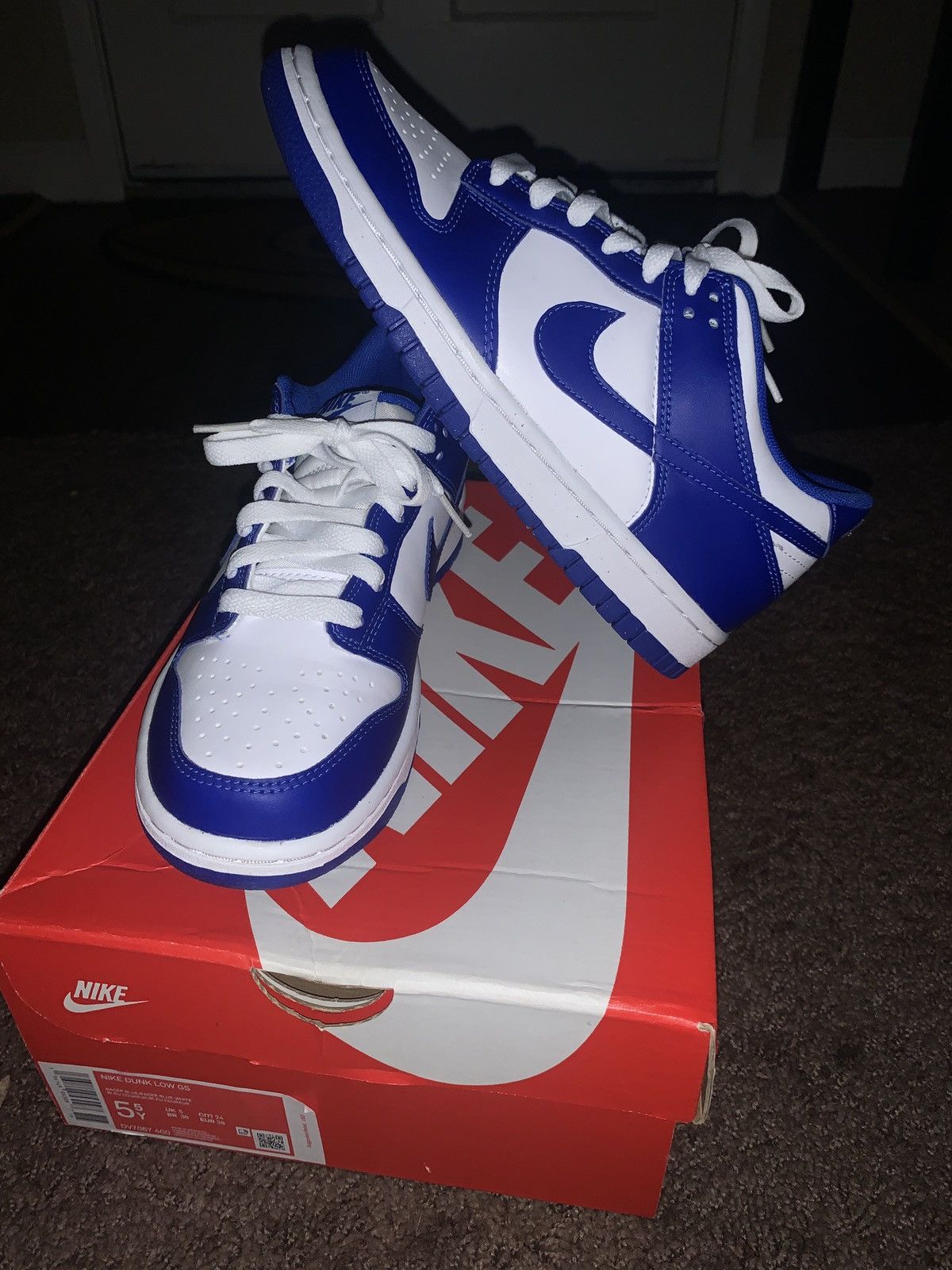 image of Nike Dunk Low - Racer Blue Shoes, Men's (Size 5.5)