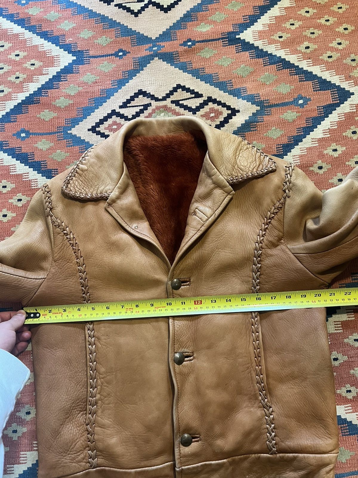 Vintage cropped leather jacket cowboy calf skin RARE 50’s western Size US S / EU 44-46 / 1 - 17 Thumbnail