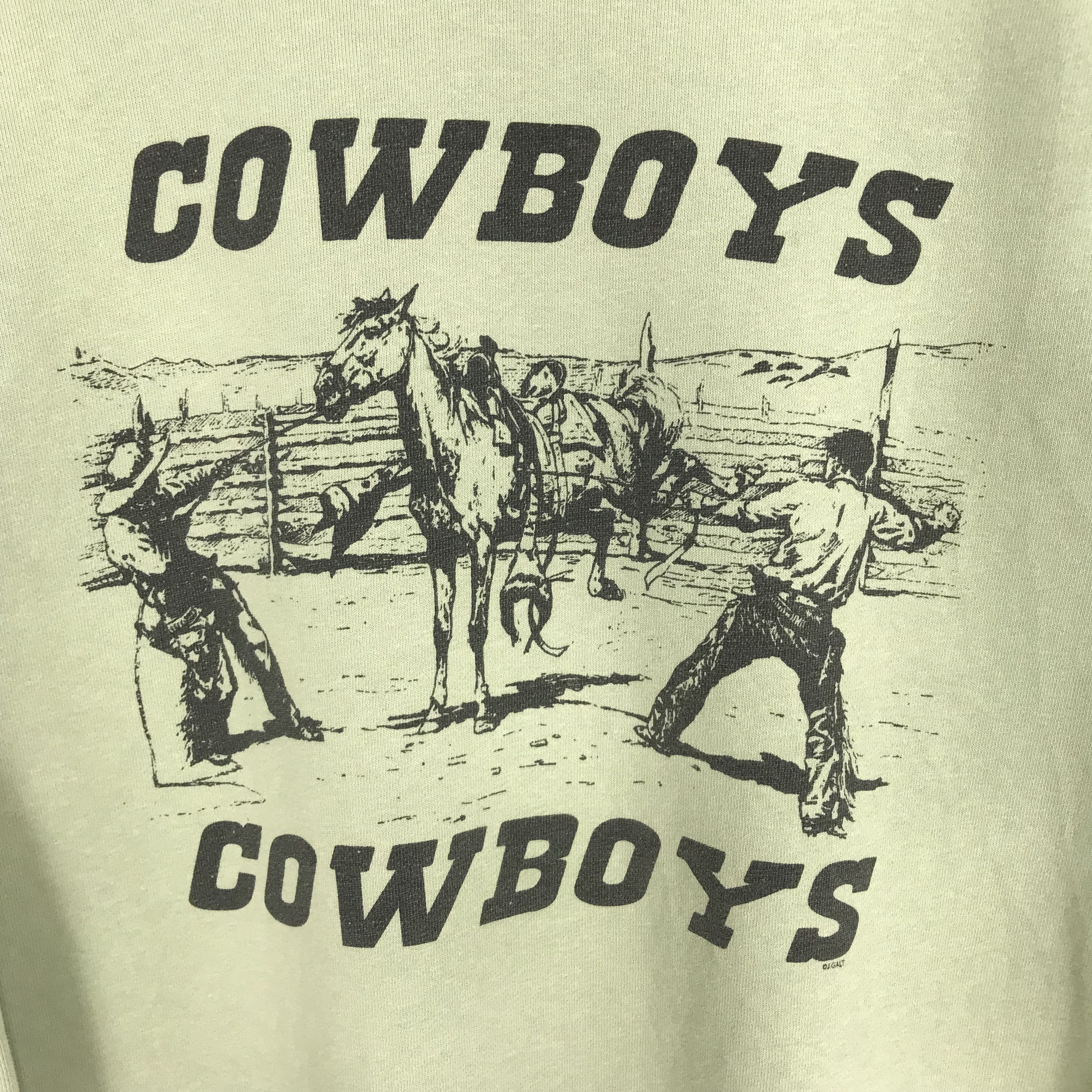 Cowboy Equipment Vintage Retro Graphic Cowboys Green Sweatshirt - 577 Size US S / EU 44-46 / 1 - 6 Thumbnail