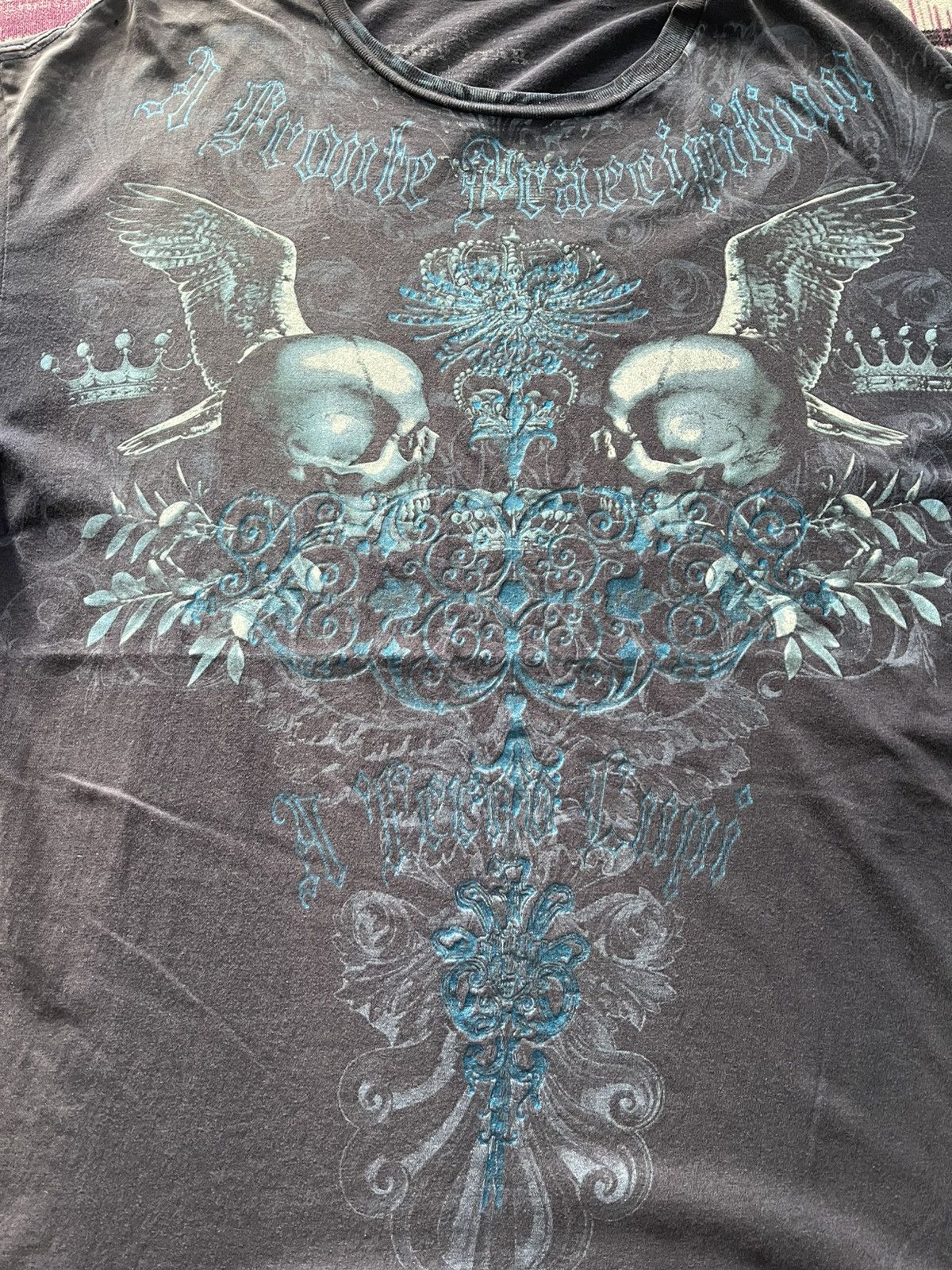 Other VINTAGE AFFLICATION SKULLS WING TEE VERY RARE Size US L / EU 52-54 / 3 - 2 Thumbnail