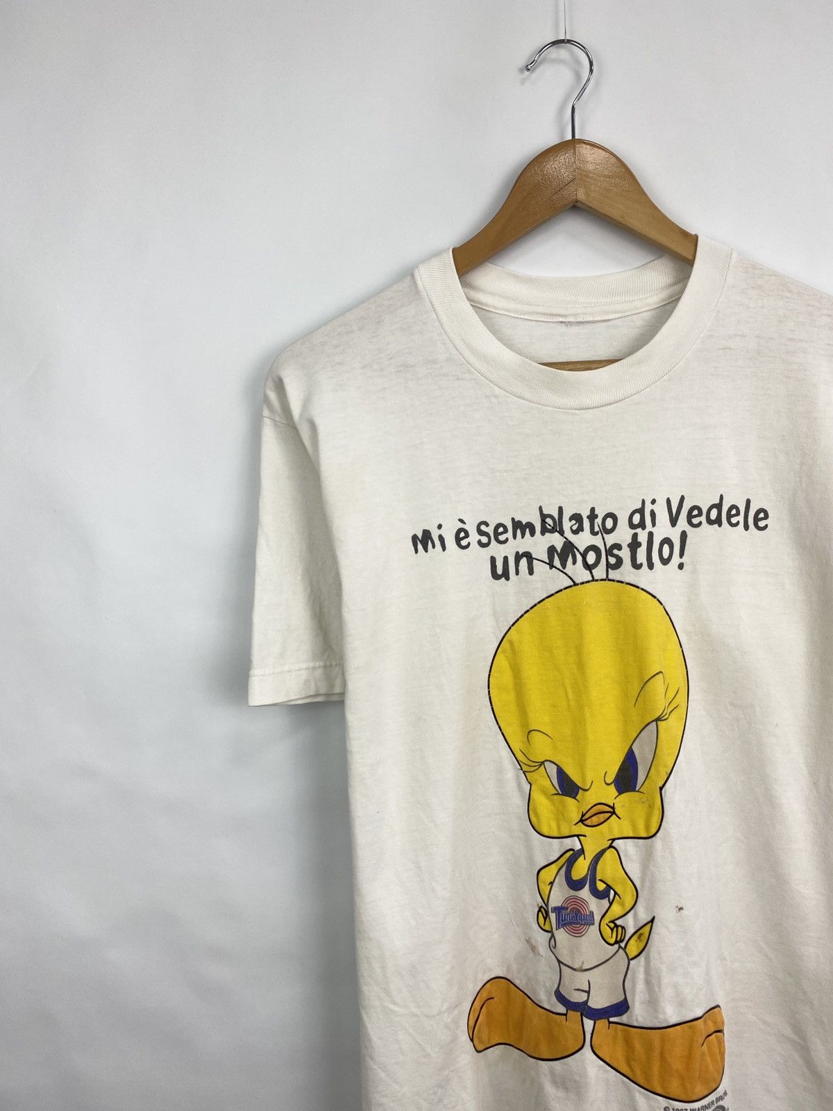Cartoon Network 🇺🇸 Vintage 1997 Tweety Art Sylvester Movie World t-shirt Y2K Size US M / EU 48-50 / 2 - 2 Thumbnail