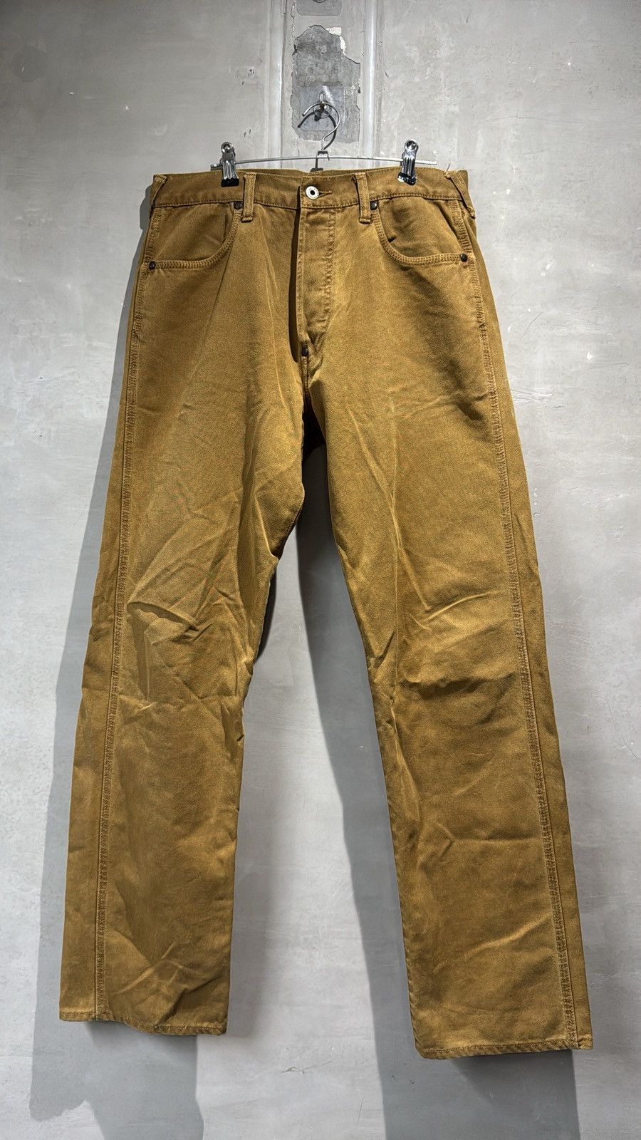 Evisu Rare EVISU Yamane Deluxe Canvas Pants Suede Leather Daicock Size US 32 / EU 48 - 21 Thumbnail