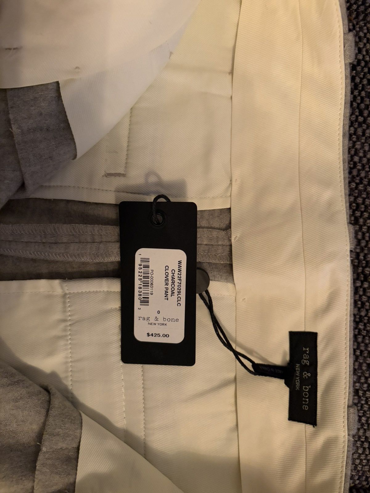 Rag & Bone RAG&BONE CHARCOAL CLOVER PANT, MSRP 425 BRAND NEW Size 25" / US 0 / IT 36 - 7 Thumbnail