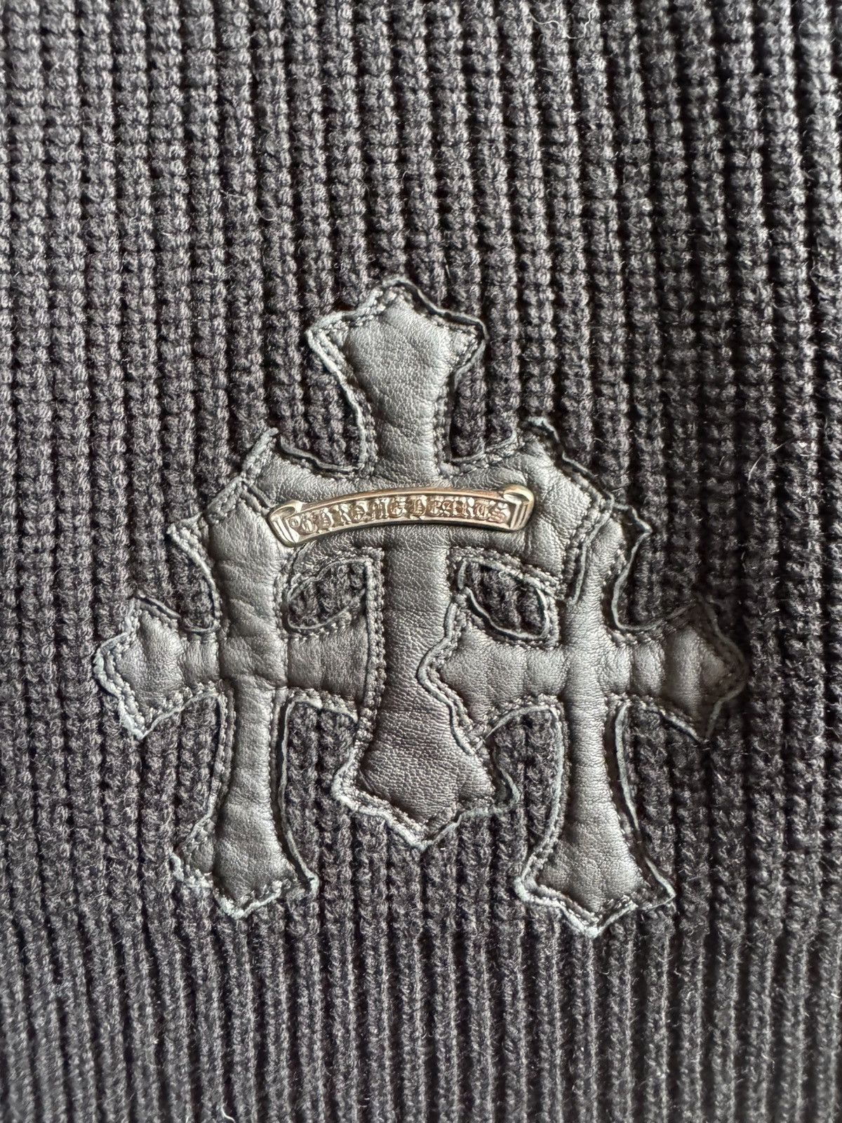 Chrome Hearts CHROME HEARTS Black Cashmere Knit Sweater Size US L / EU 52-54 / 3 - 3 Thumbnail