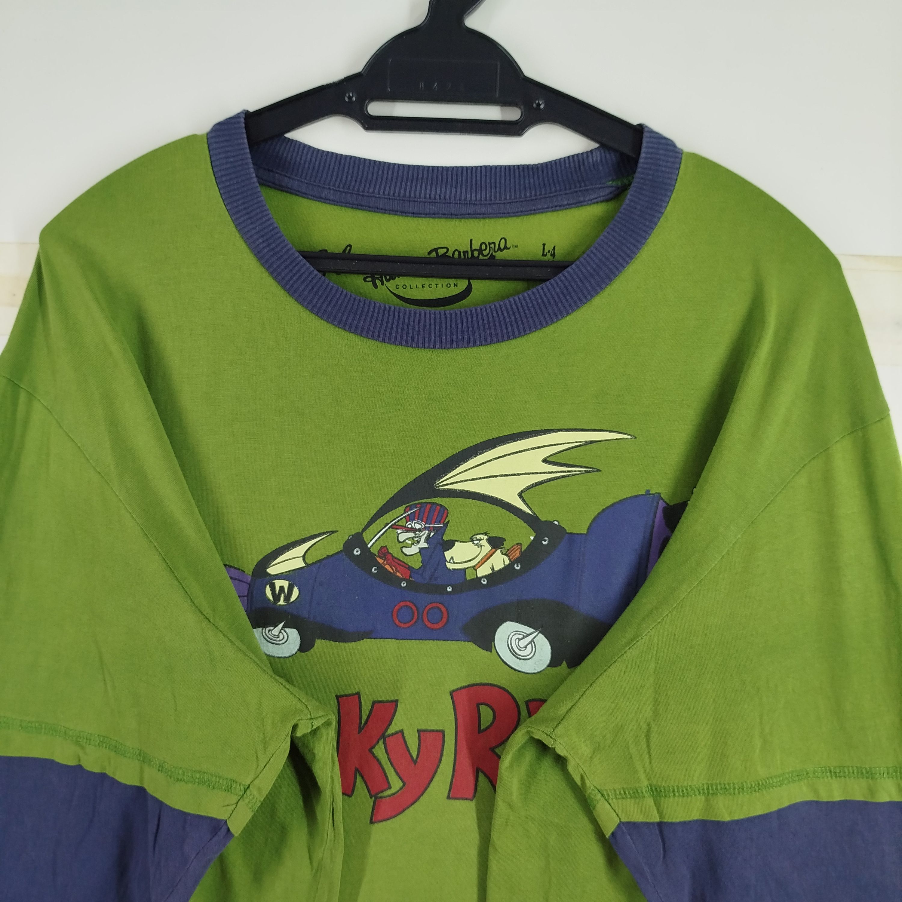 Cartoon Network × Vintage Vintage Wacky Racers Hanna Barbera Double Sleeve Big Print Size US L / EU 52-54 / 3 - 4 Thumbnail