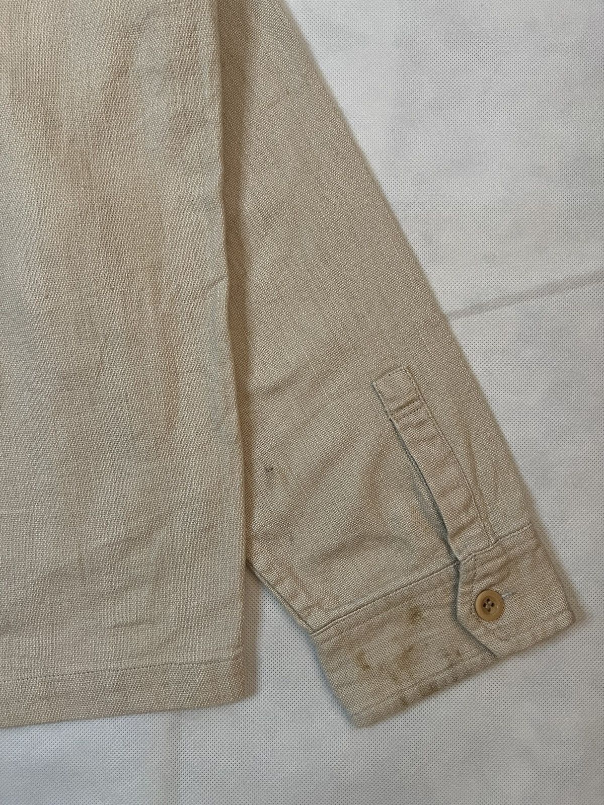 Paul Smith Vtg Paul Smith London Cotton Linen Beige Half Button Size US M / EU 48-50 / 2 - 9 Thumbnail