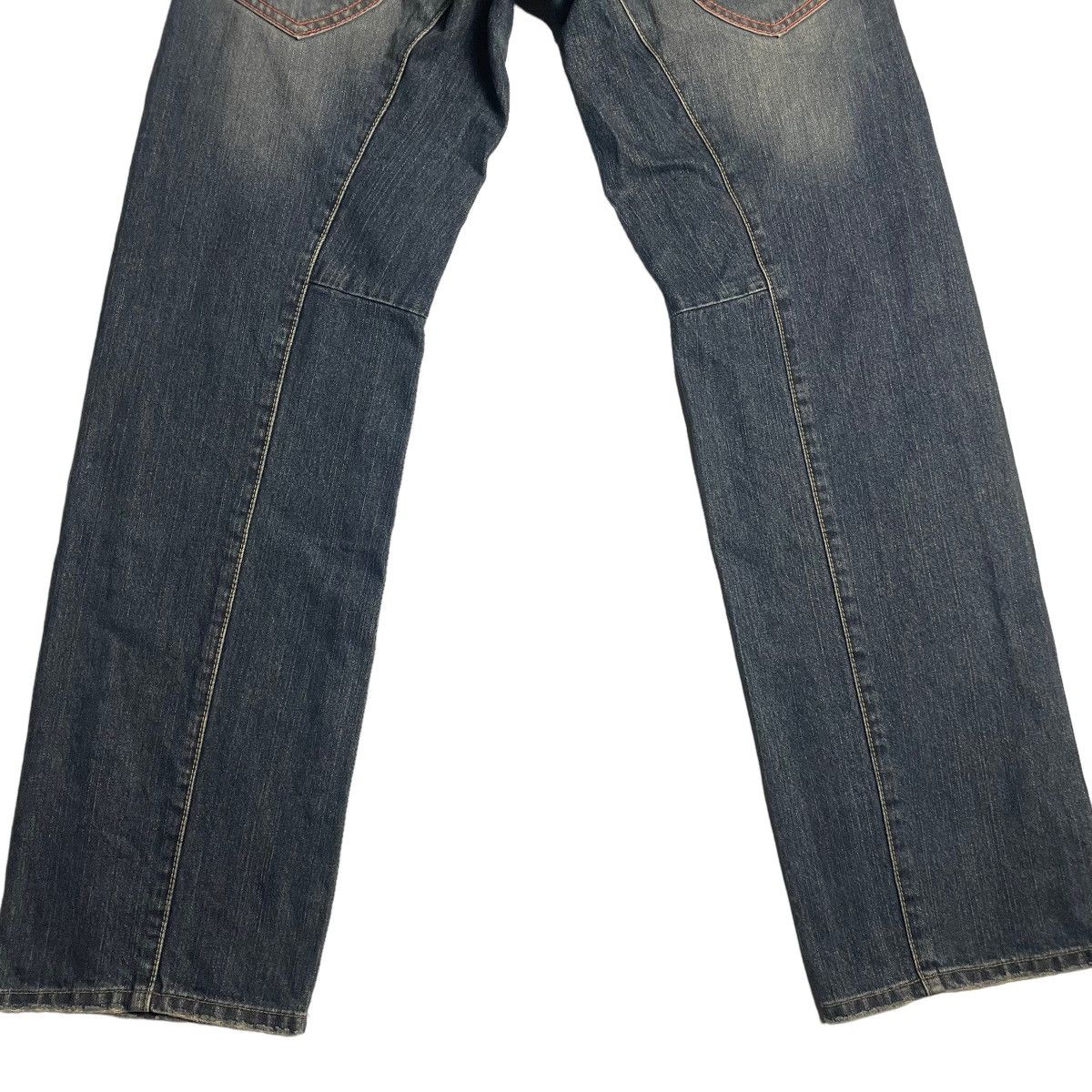 Blue Blue Japan 🇯🇵 VINTAGE BLUE WAY WASHED DENIM PANTS Size US 33 - 13 Thumbnail