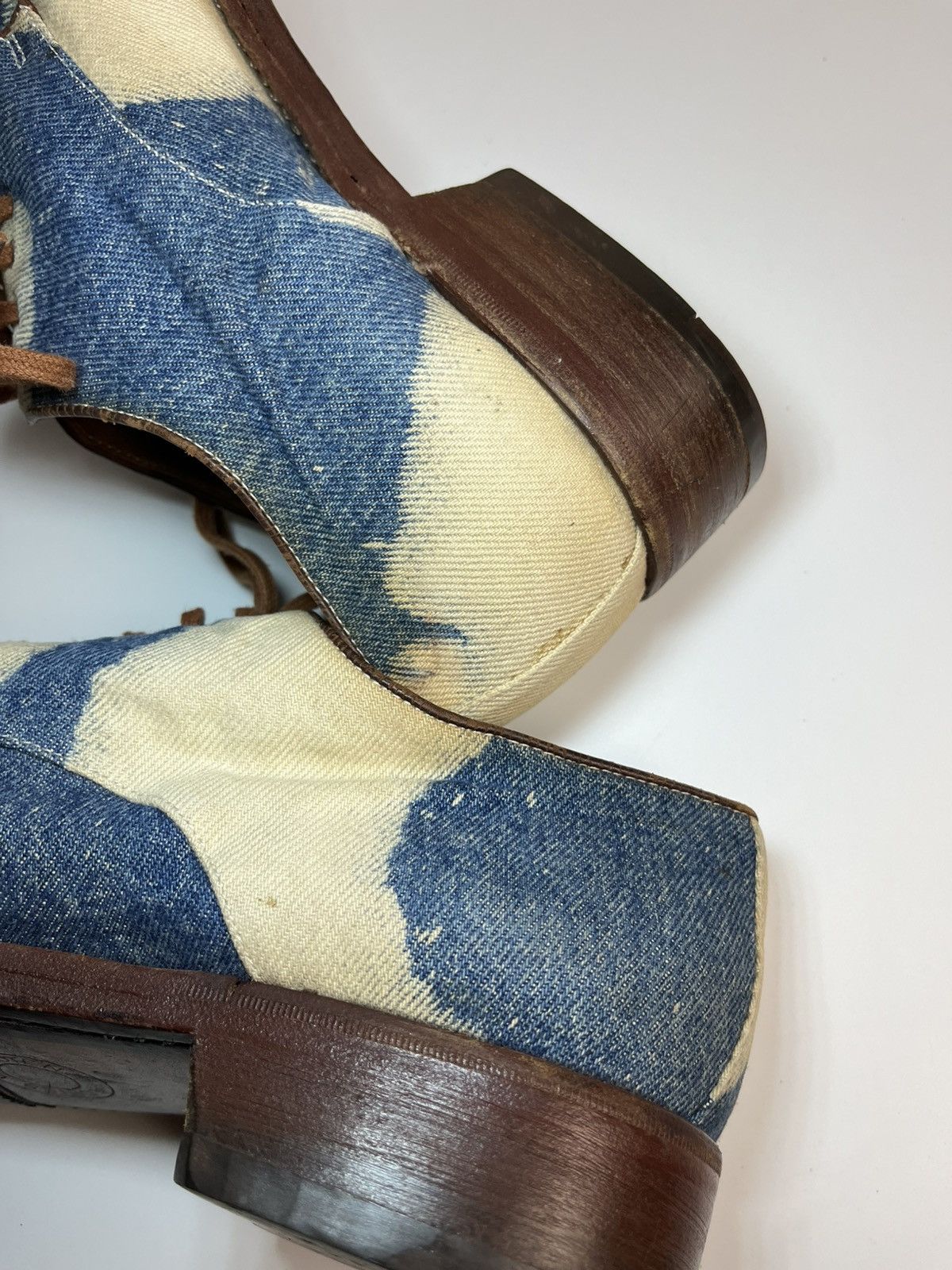 Dries Van Noten Dries Van Noten SS11 Archival Bleached Denim Derby Shoes Size US 9 / EU 42 - 17 Thumbnail