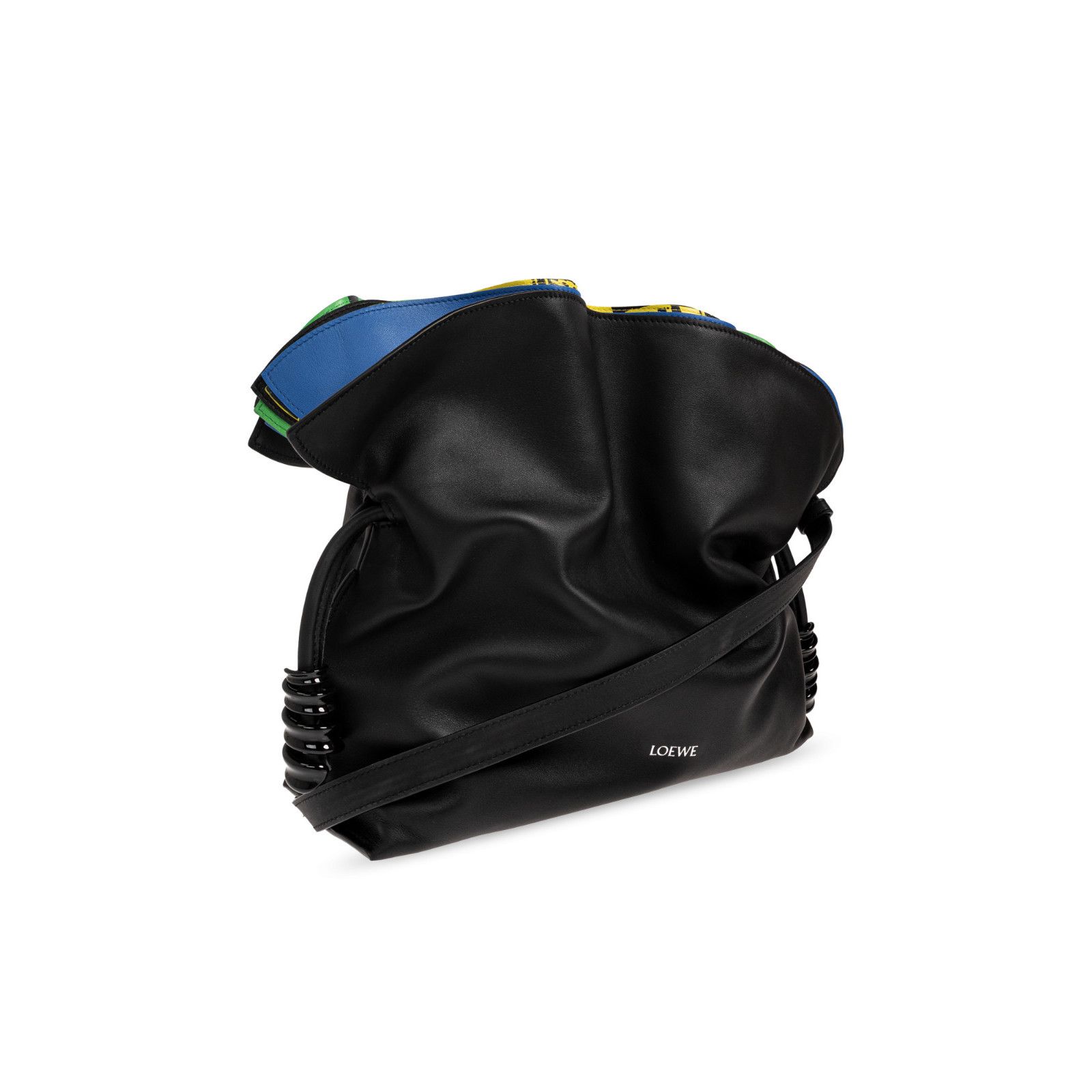 Loewe LOEWE $5750 Flamenco Medium Millefeuille Black Nappa Calfski Size ONE SIZE - 3 Thumbnail