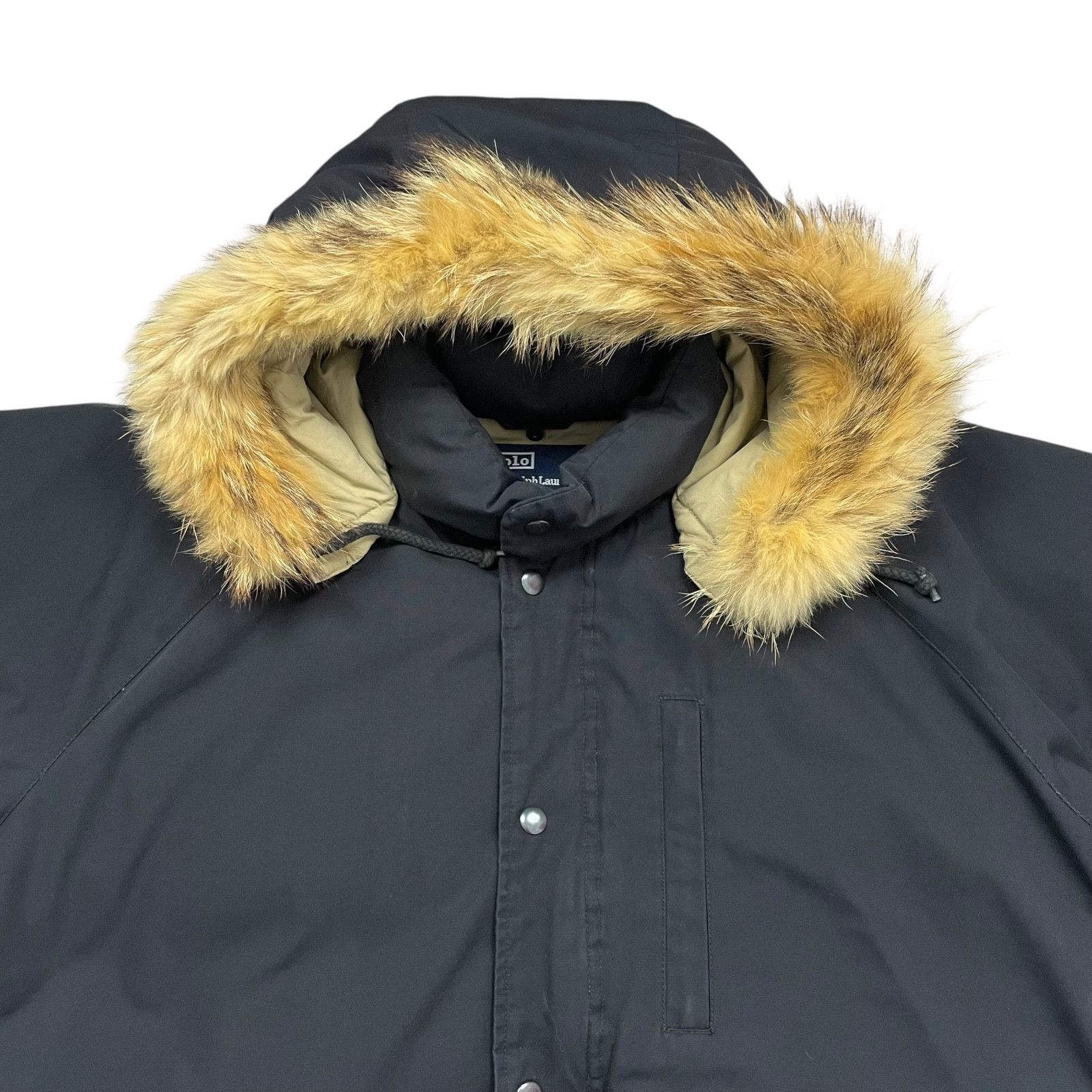 Polo Ralph Lauren VTG 90s POLO RALPH LAUREN DOWN PARKA FUR HOODED JACKET Sz L Size US L / EU 52-54 / 3 - 3 Thumbnail