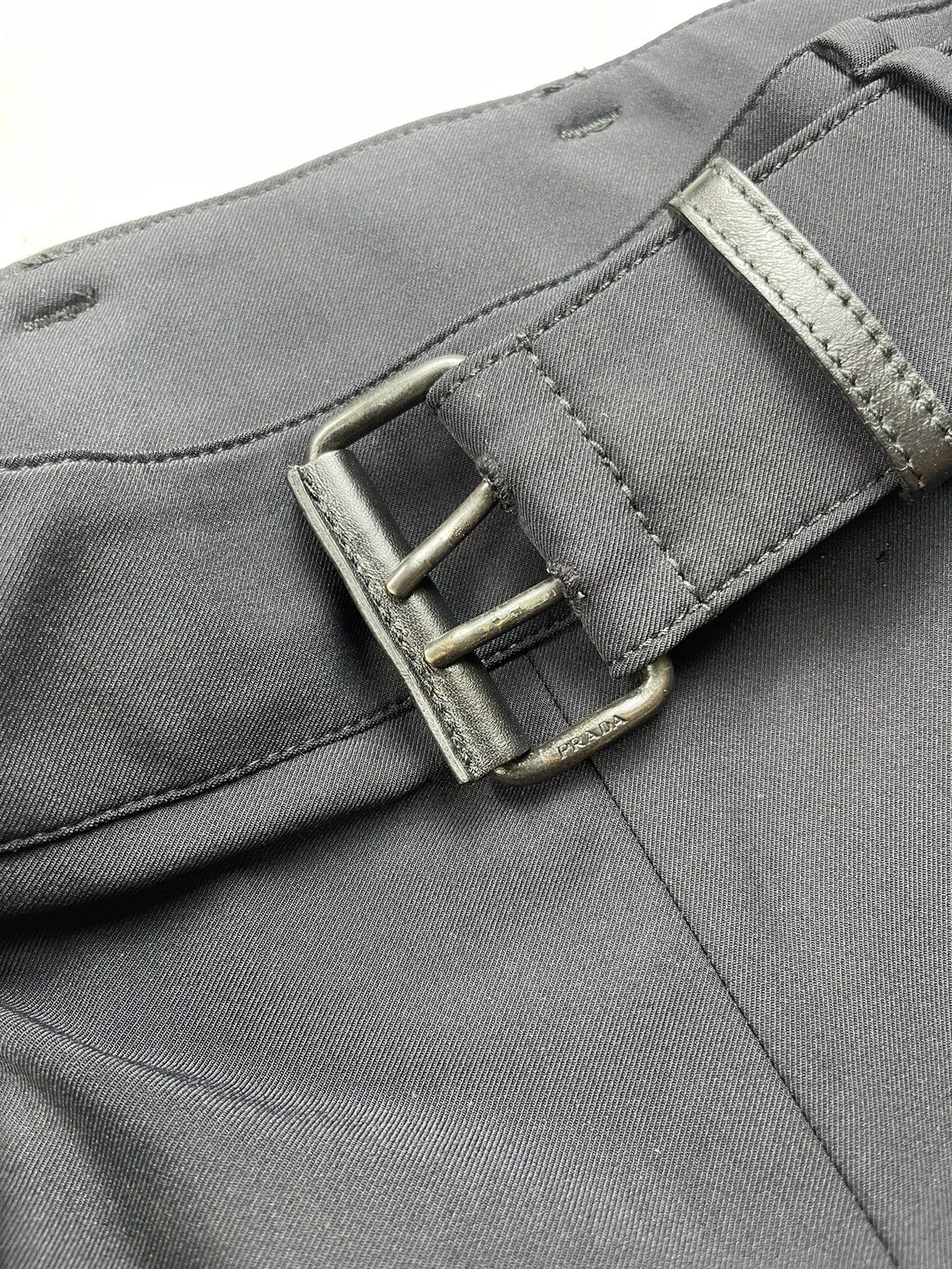 パンツ Archive PRADA leather belt slacks gray Archive PRADA leather belt slacks gray Prada reconnects with the