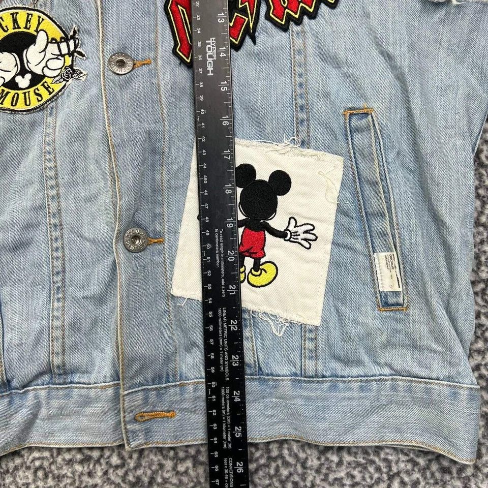 CHOCOOLATE Disney Mickey Mouse Denim Vest Women Rock band AC/DC S Size S / US 4 / IT 40 - 6 Thumbnail