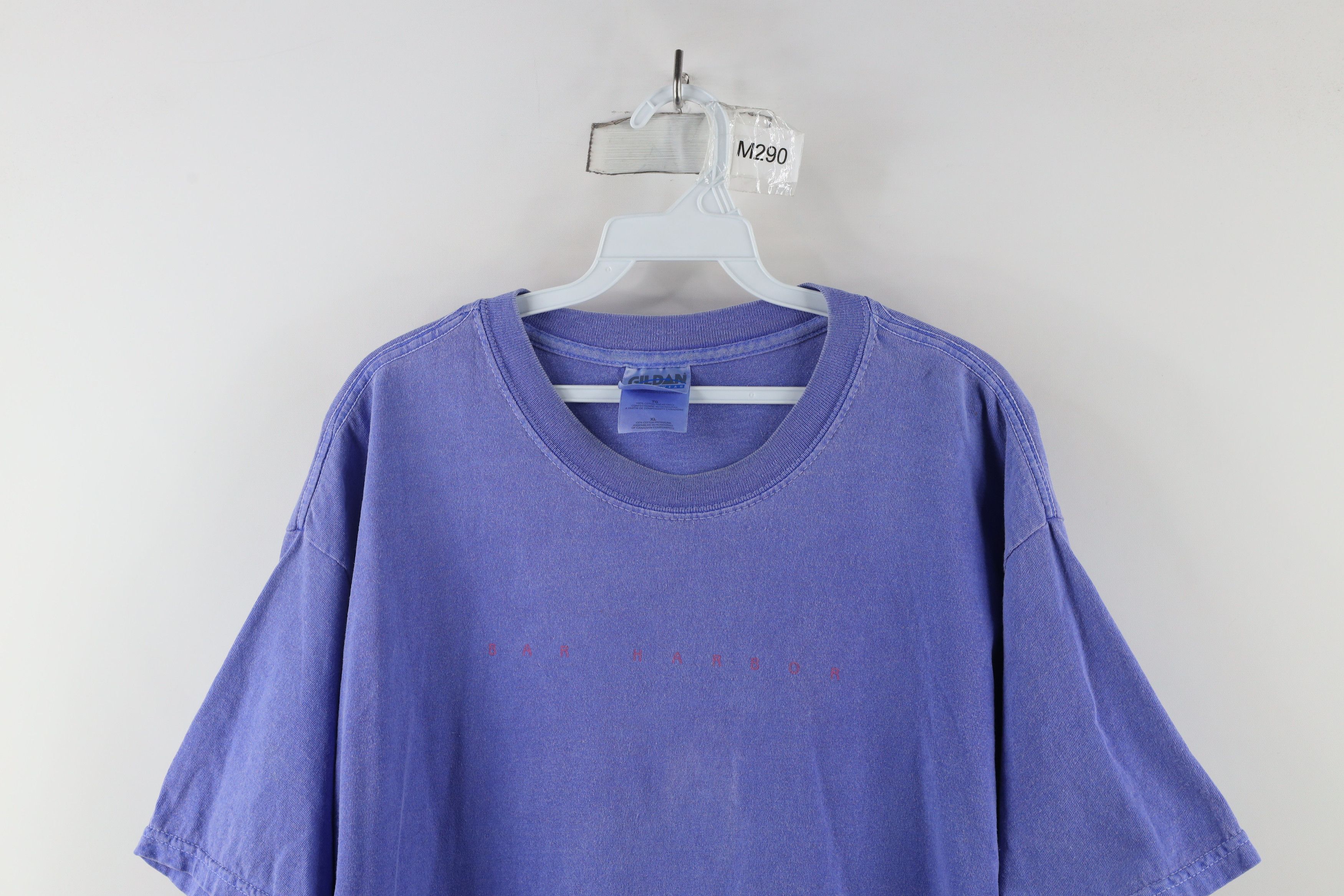 Vintage Vintage 90s Streetwear Stonewash Pigment Dye Maine T-Shirt Size US XL / EU 56 / 4 - 2 Thumbnail