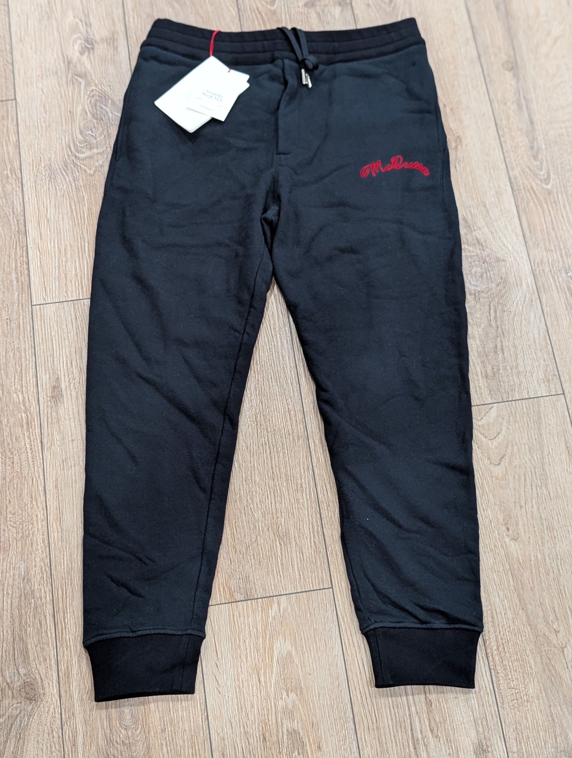 Alexander McQueen Logo Jogger Pants Black/Red XL