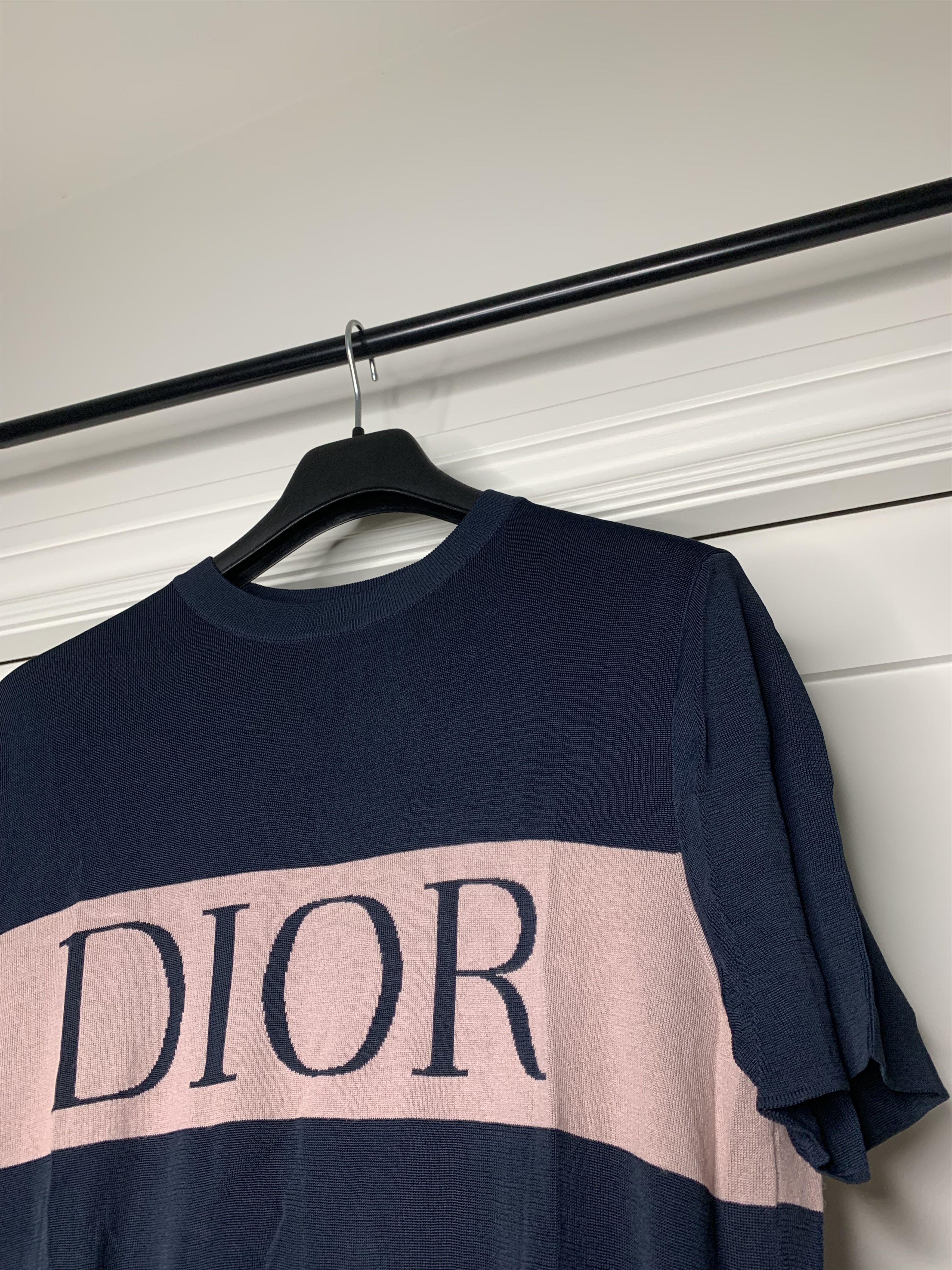 Dior Dior Logo Navy Knit Top Size US M / EU 48-50 / 2 - 2 Thumbnail