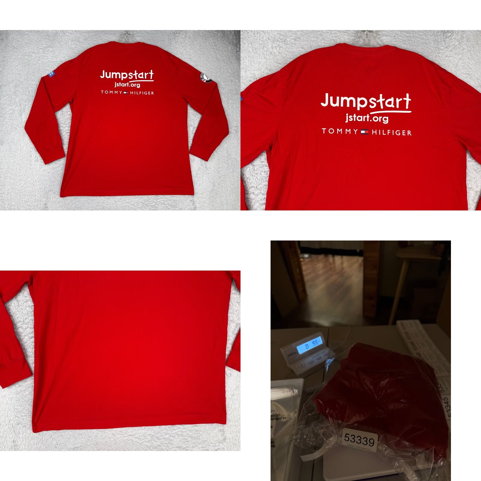 Tommy Hilfiger Tommy Hilfiger Shirt Adult XL Red Long Sleeve Cotton Jersey Logo Size US XL / EU 56 / 4 - 9 Thumbnail
