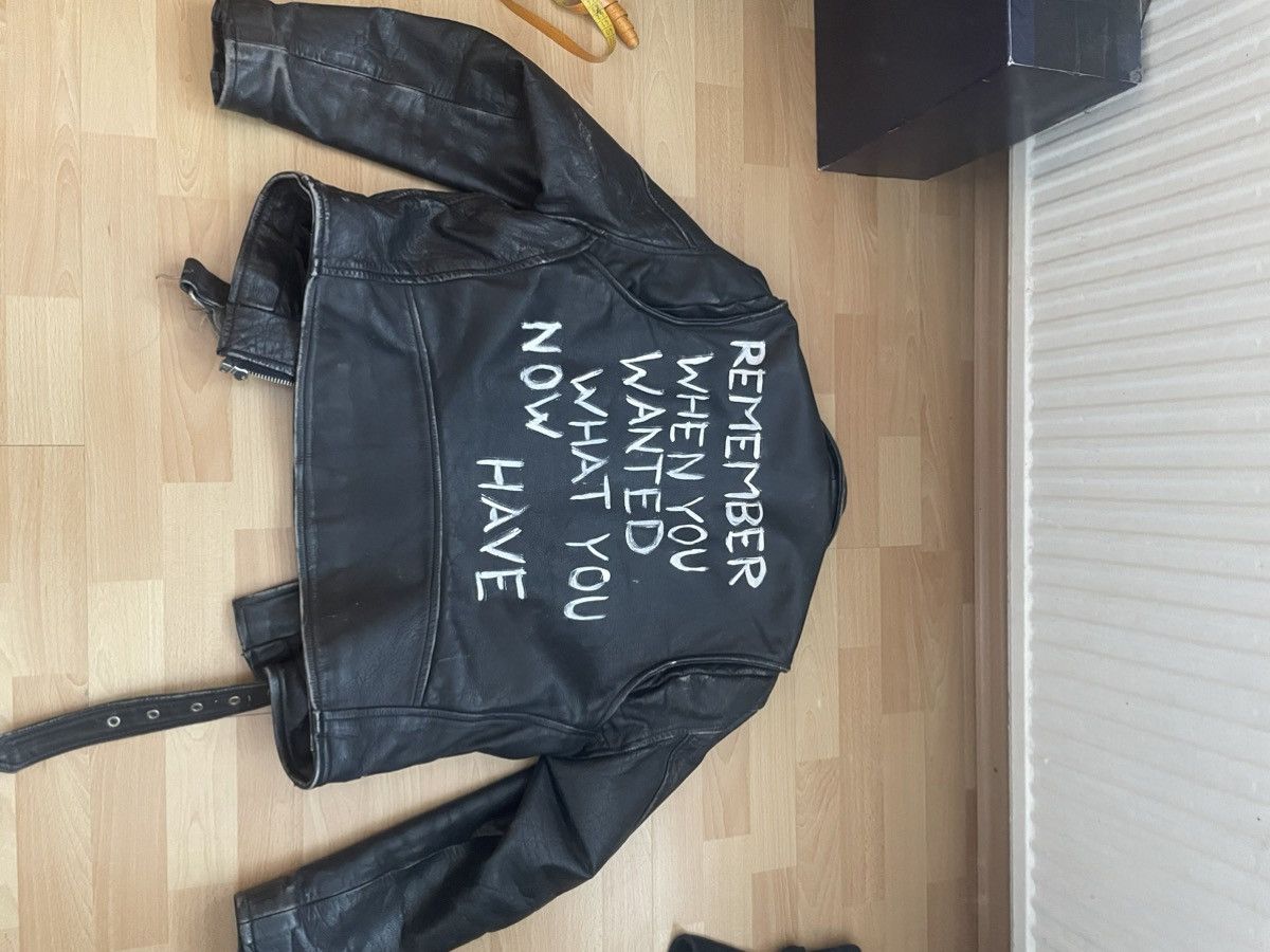 Vintage Vintage Black leather biker Jacket Size US XL / EU 56 / 4 - 9 Thumbnail