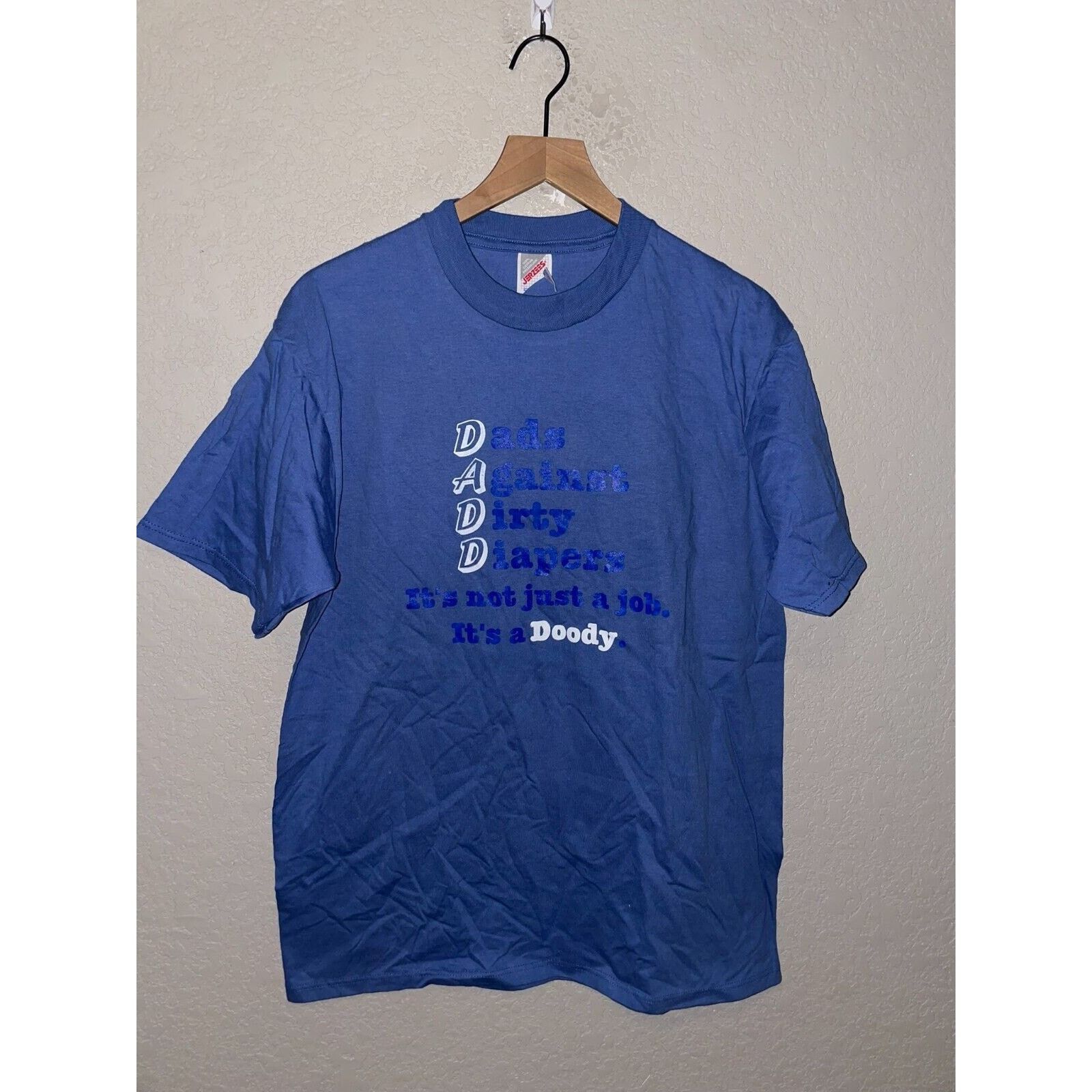 Jerzees Vintage Dad Shirt Dadd Dads Against Dirty Diapers Tee 90s L Size US L / EU 52-54 / 3 - 1 Thumbnail