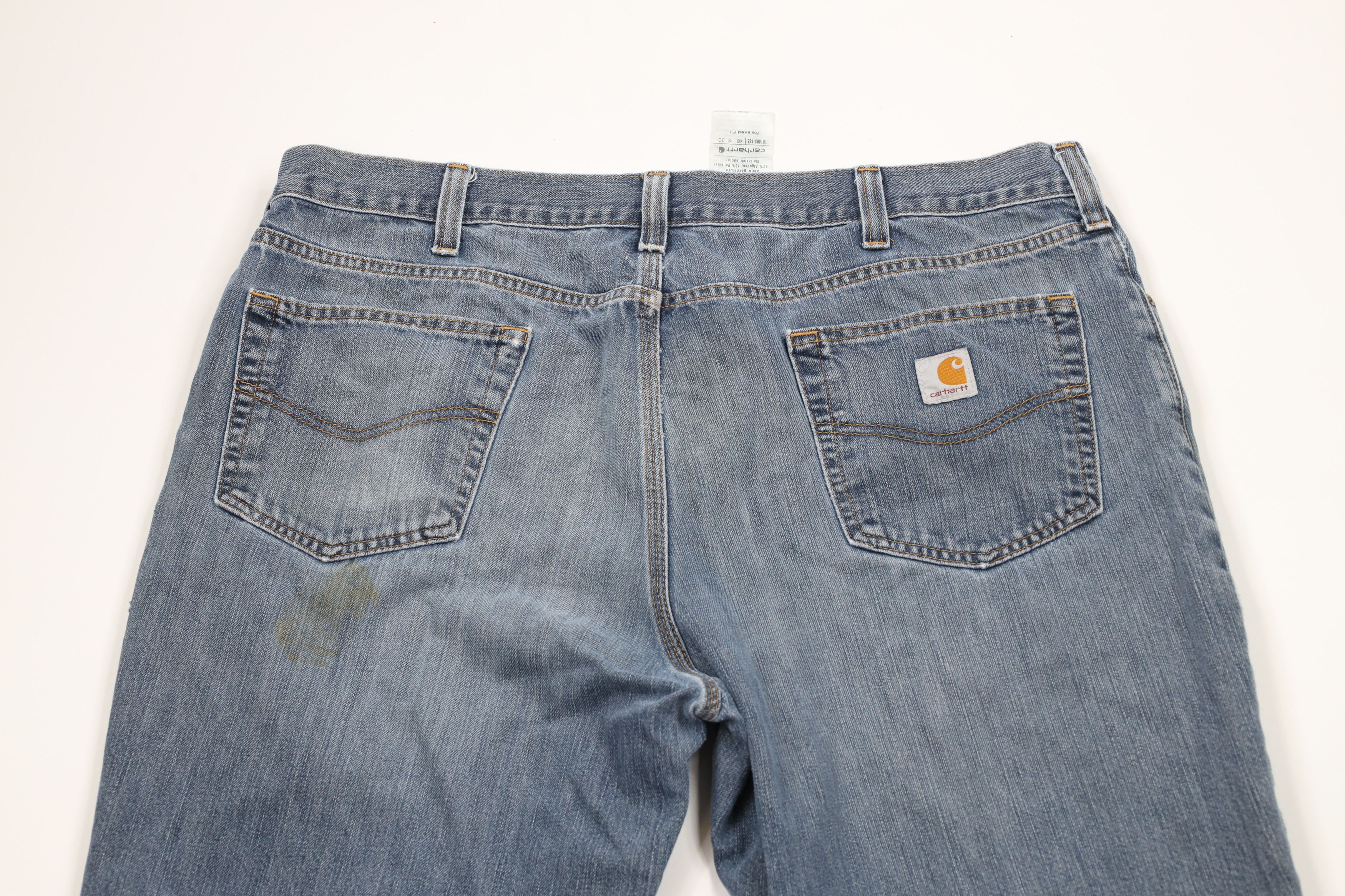 Carhartt × Vintage Vintage Carhartt Distressed Relaxed Fit Denim Jeans Blue Size US 40 / EU 56 - 12 Thumbnail