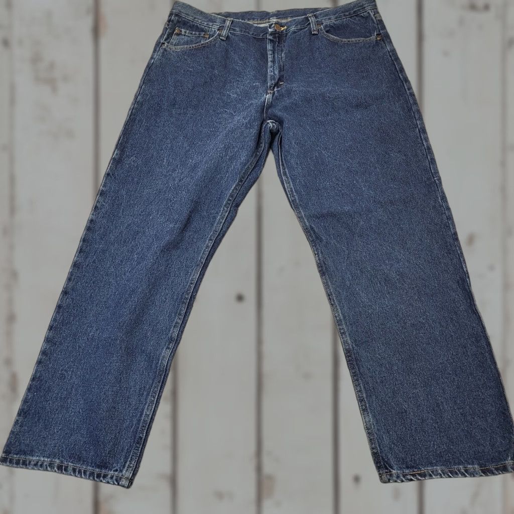 Wrangler Wrangler Jeans Men's 40x30 Blue Five Star Premium Relaxed Fit Denim Western Five Pocket 100% Cotton Regular Size Type Jeans Mens Size US 40 / EU 56 - 1 Thumbnail