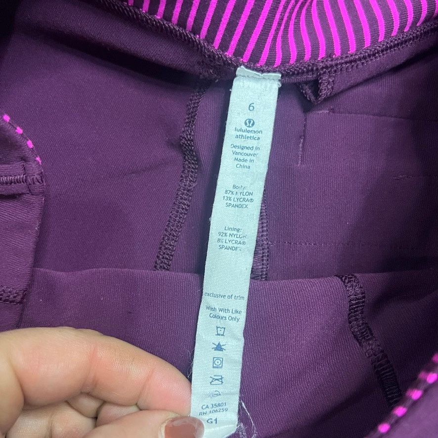 Lululemon Lululemon Women's Size 6 Purple Tapered Stretchy HR Trousers Size 28" / US 6 / IT 42 - 3 Thumbnail