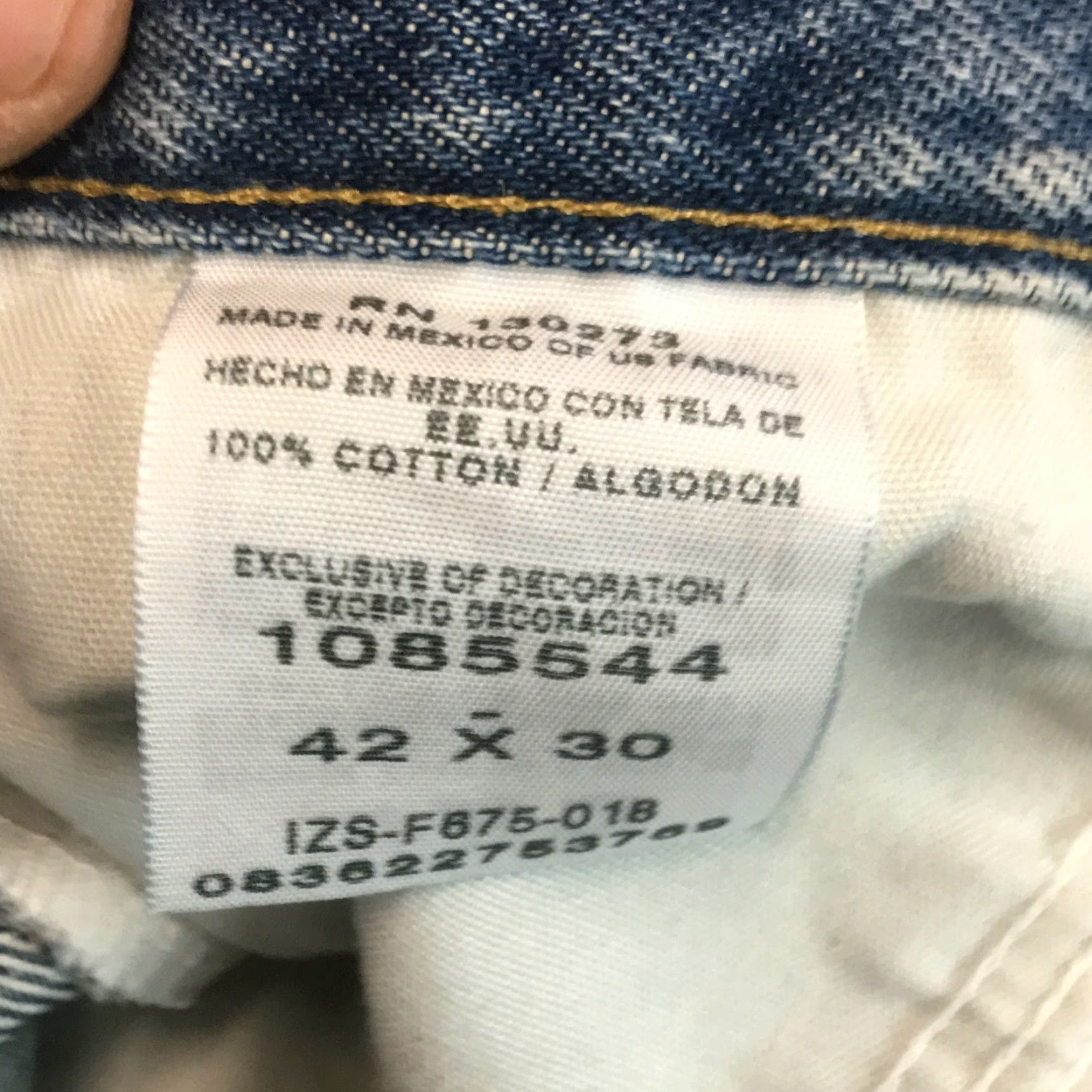 Lee Lee Men's Regular Fit Mid Rise Blue Denim Jeans 42X30 Size US 42 / EU 58 - 7 Thumbnail