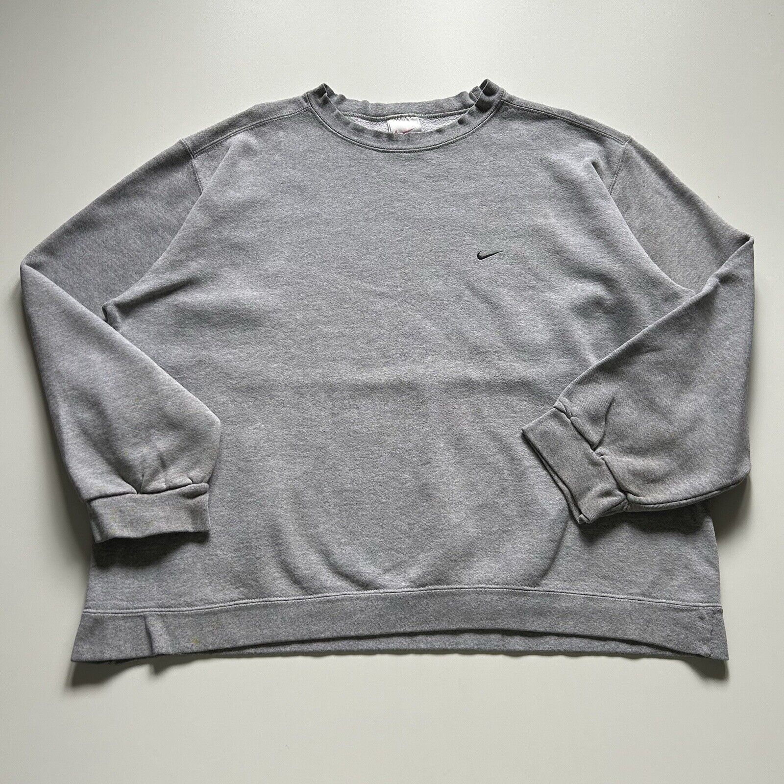 Nike Vintage 90s Nike Air Swoosh Crewneck Sweatshirt XXL Gray USA Size US XXL / EU 58 / 5 - 1 Thumbnail