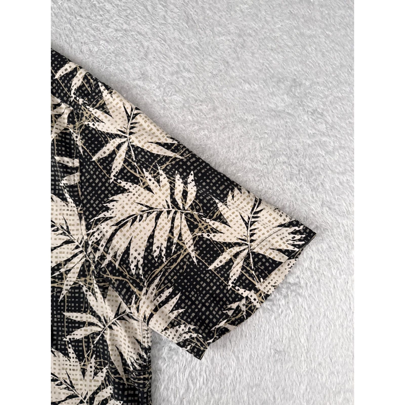 Vintage Axis LA Shirt Men 2XL Black Silk Floral Palm Leaf Hawaiian Aloha Beach Vacation Resort 100% Silk Button-Up Size US XXL / EU 58 / 5 - 4 Thumbnail