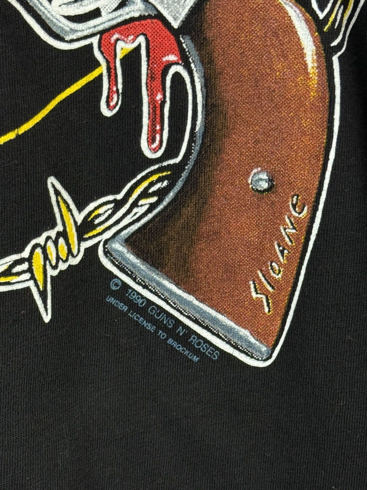 Band Tees 90s Guns N Roses Sloane 1990 Brockum Skull Rock Band T-Shirt Size US XL / EU 56 / 4 - 3 Thumbnail