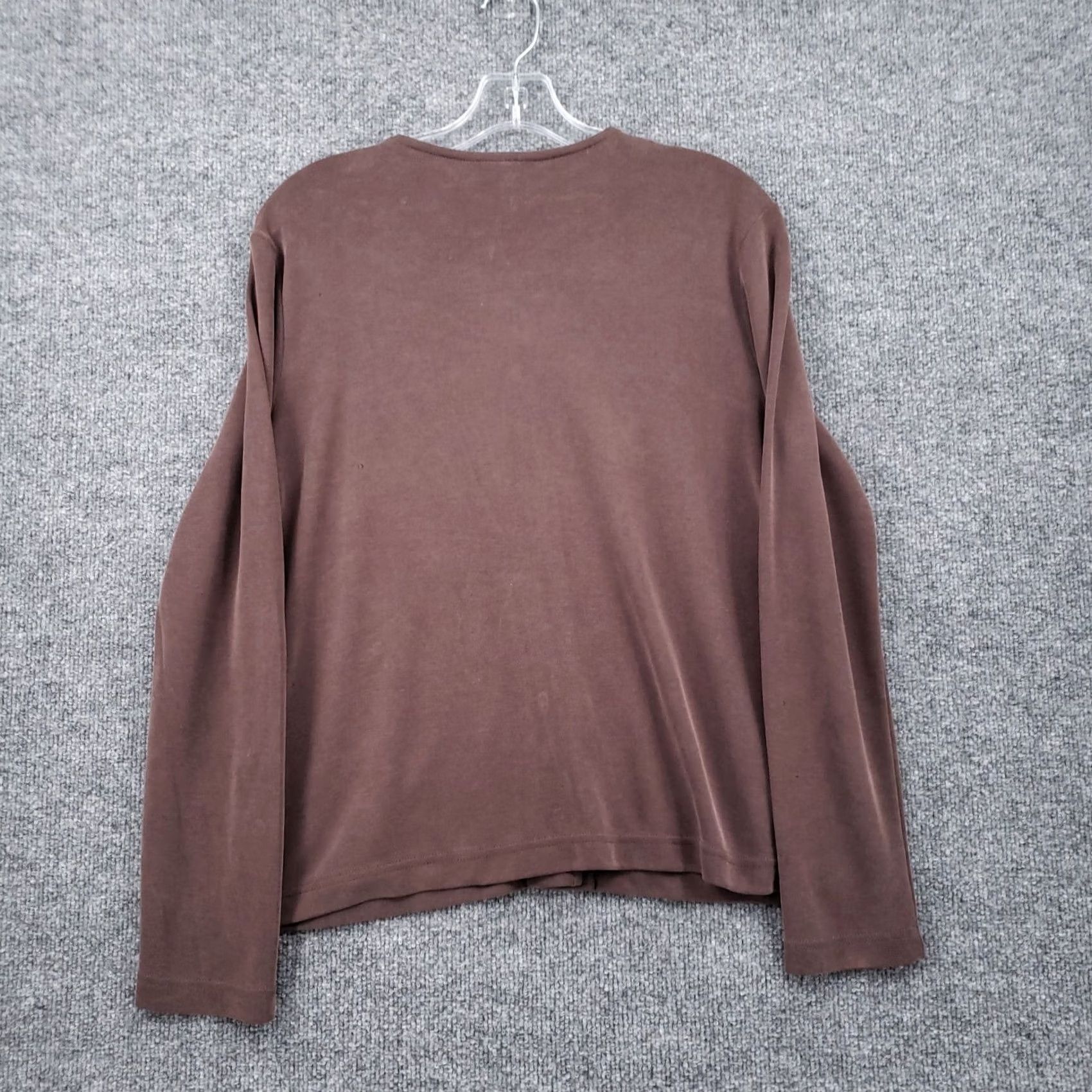 Talbots Talbots Sweater Womens PS Petite Brown Cardigan Button V-Neck Long Sleeves Knit Size S / US 4 / IT 40 - 6 Thumbnail