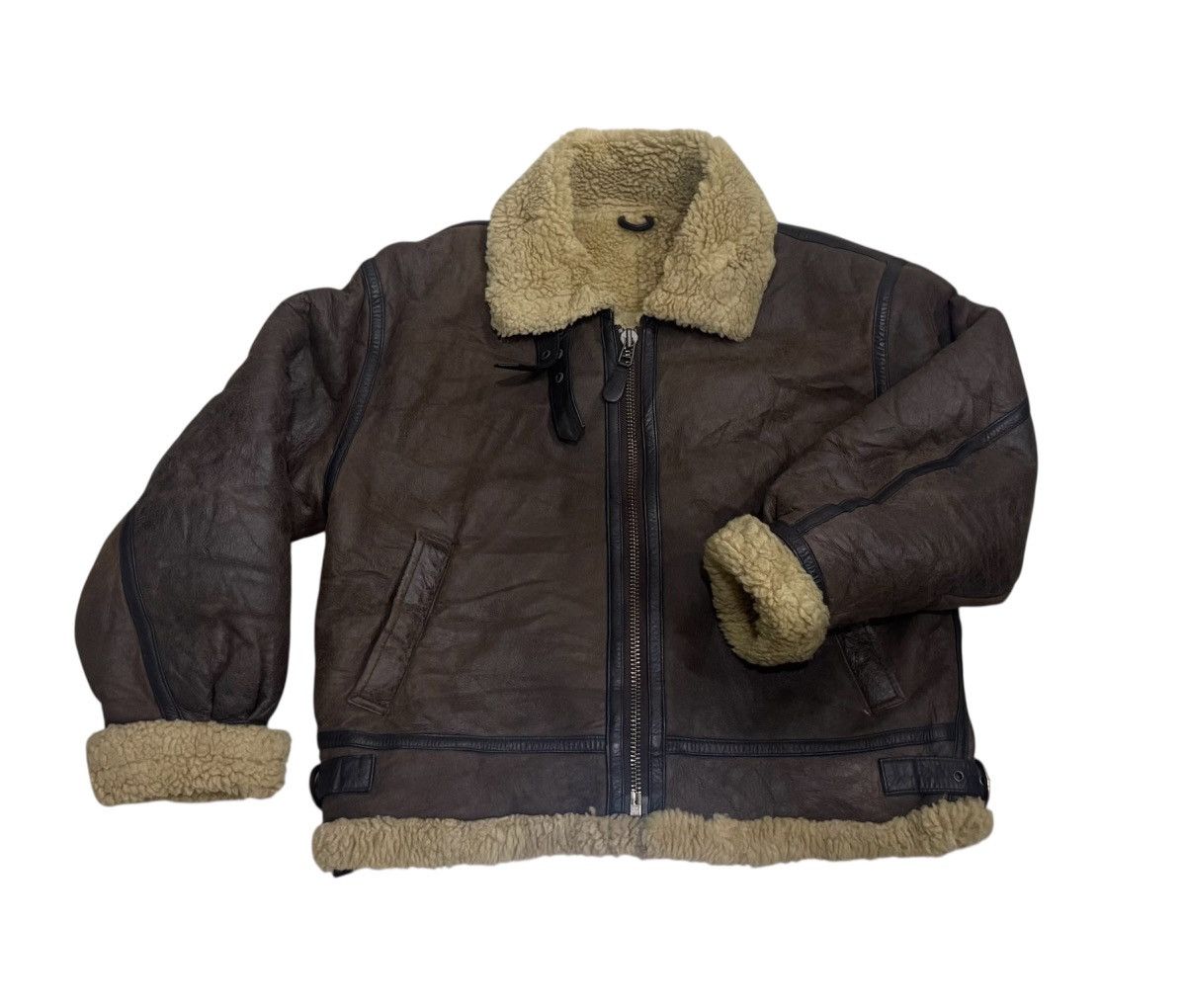 Genuine Leather Vintage Pottar B3 Sheep Skin Air Force Army Military Size US L / EU 52-54 / 3 - 3 Thumbnail