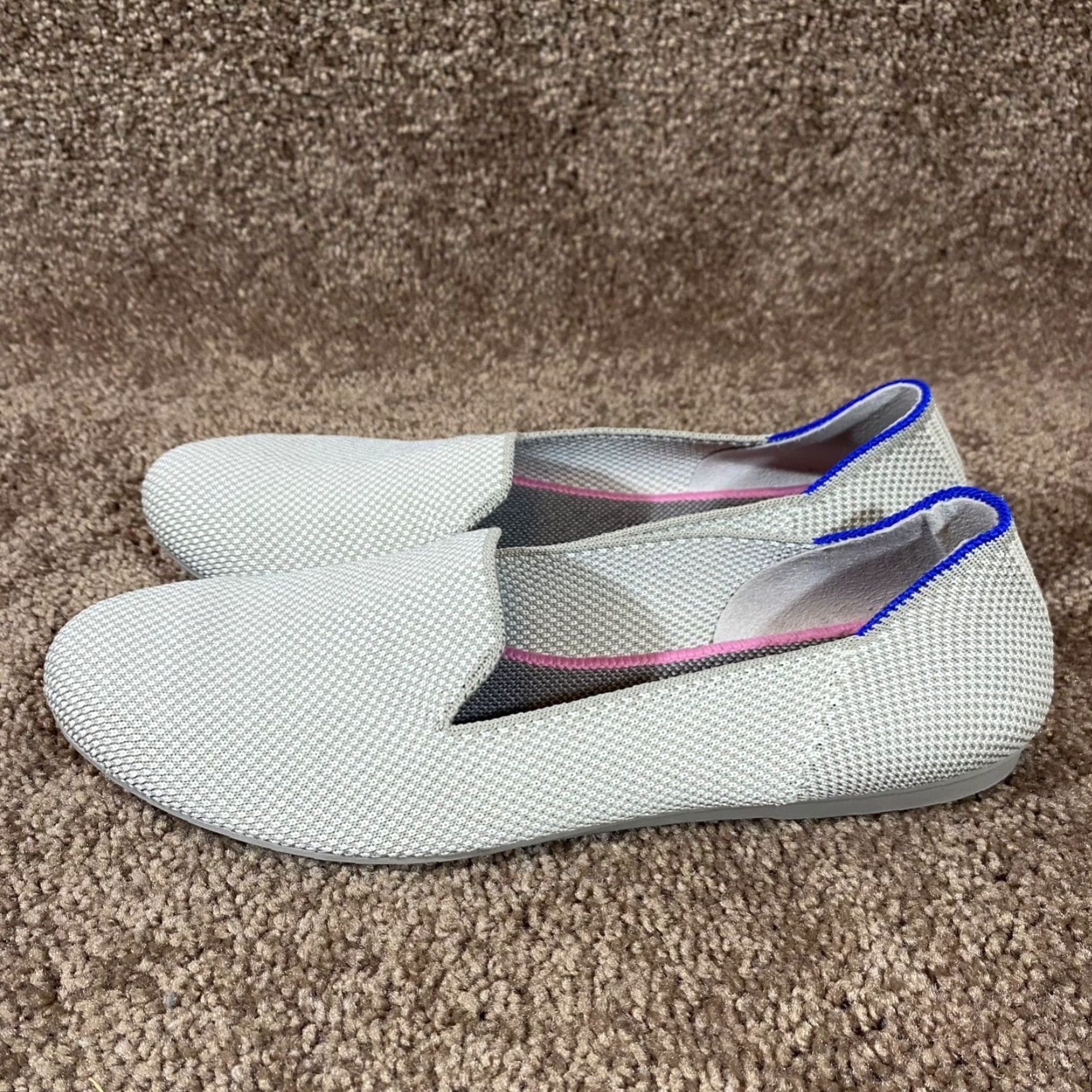 Rothy's Rothy’s Womens 8 Gray Oatmeal Round Toe Ballet Flats Workwear Authentic Flat Ballet Shoes Womens Shoes Size US 8 / IT 38 - 6 Thumbnail