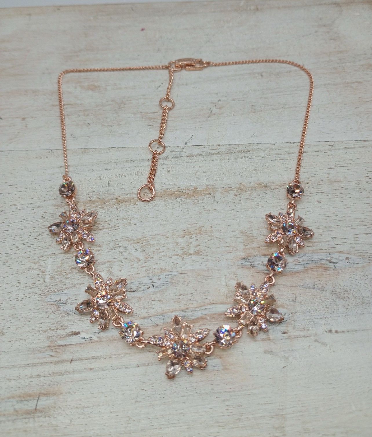 Givenchy GIVENCHY ROSE GOLD-TONE FLORAL CRYSTAL CLUSTER NECKLACE—NWOT Size ONE SIZE - 2 Thumbnail