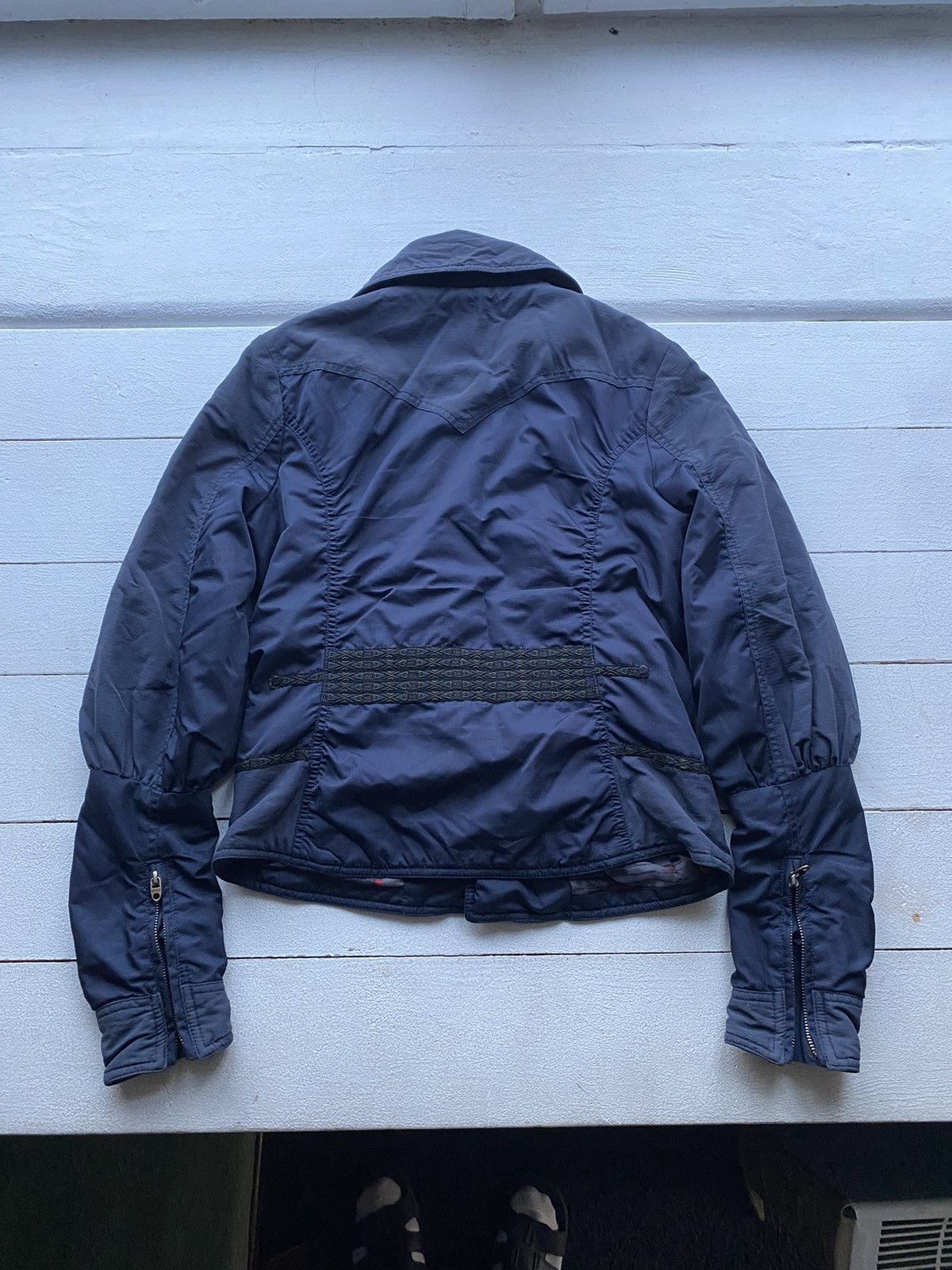 Diesel × If Six Was Nine 90s Diesel Biker Blue Jacket Nylon Insulated Womens Archive Size M / US 6-8 / IT 42-44 - 3 Thumbnail
