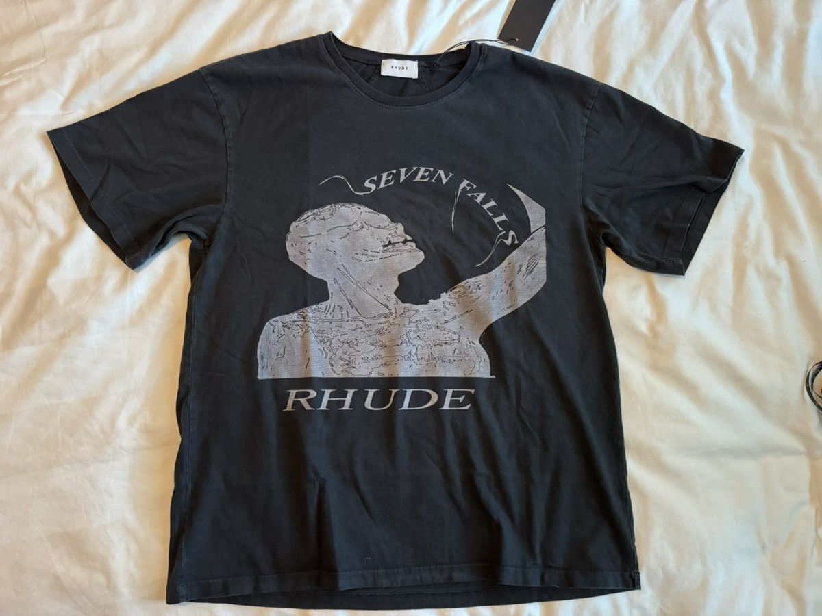 image of Rhude - Seven Falls Tee in Black, Men's (Size Medium)