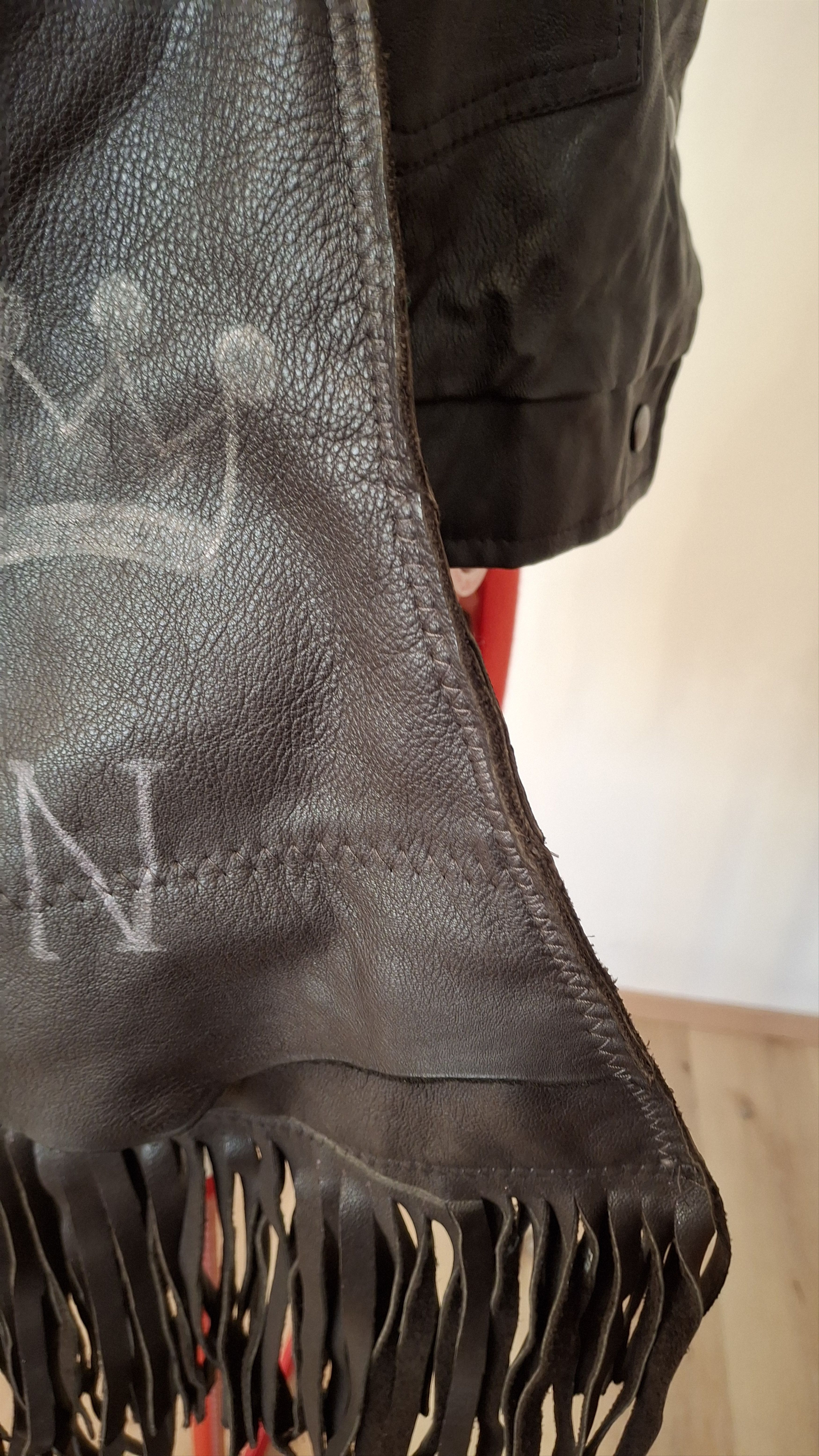 Handmade Custom Leather Hunter Bag - Hand-Painted - Medusa Strap Size ONE SIZE - 7 Thumbnail