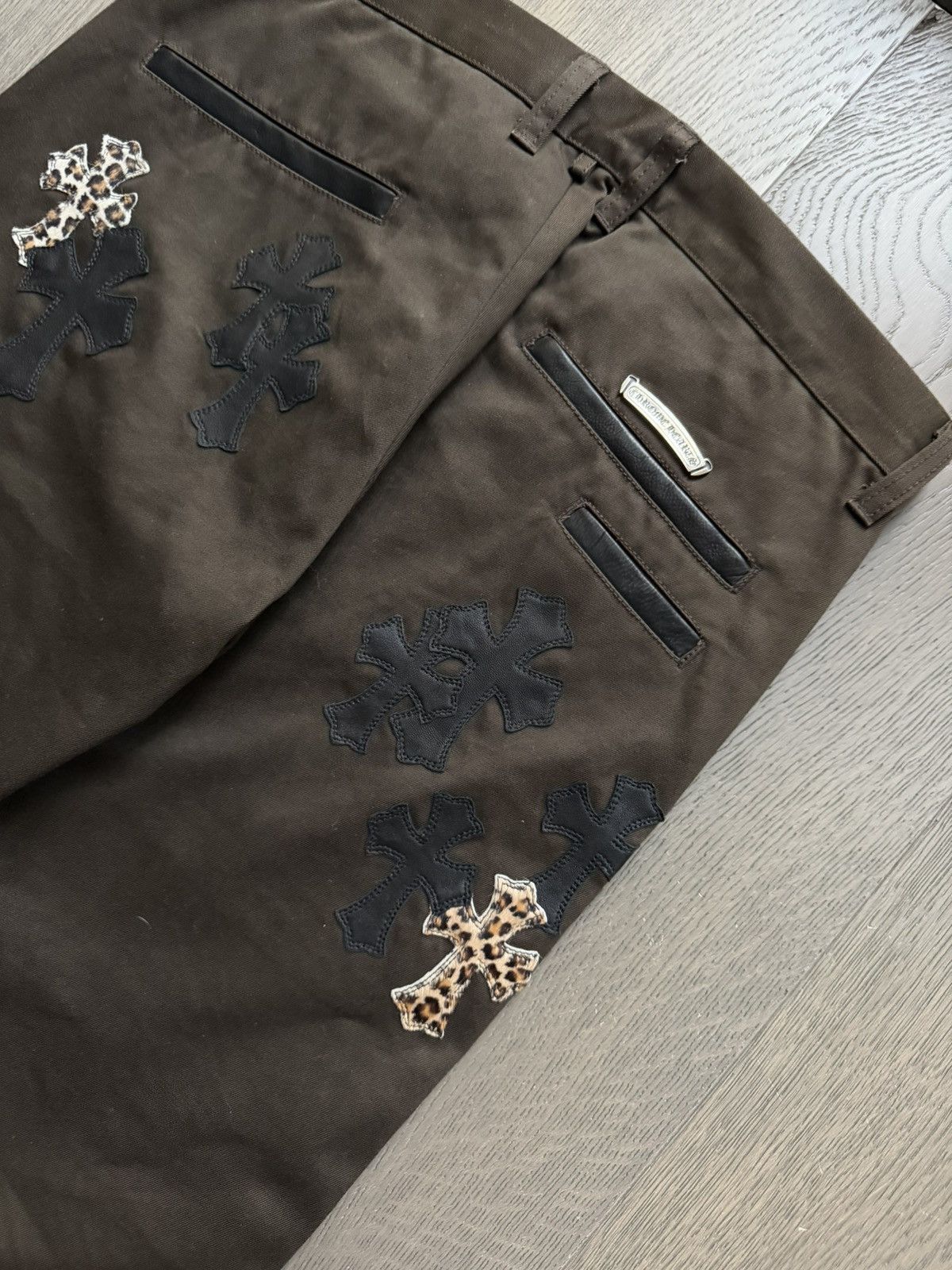 Chrome Hearts Chrome Hearts Cheetah/Black Cross Patch Brown Chino Pants Size US 32 / EU 48 - 6 Thumbnail