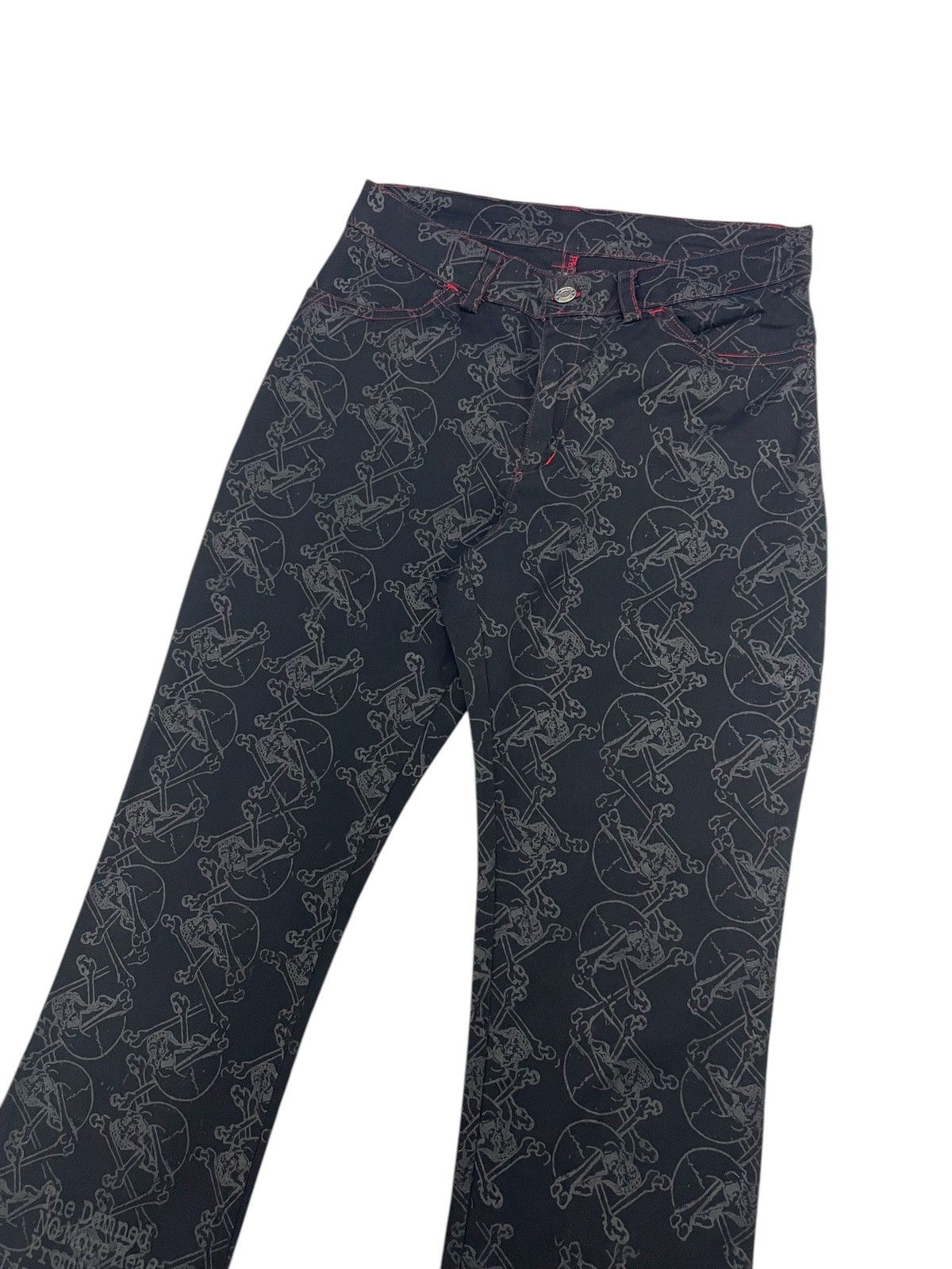 Hysteric Glamour × If Six Was Nine × Japanese Brand H.naoto Anarchy Skull Monogram Flare Pants Size US 28 / EU 44 - 5 Thumbnail