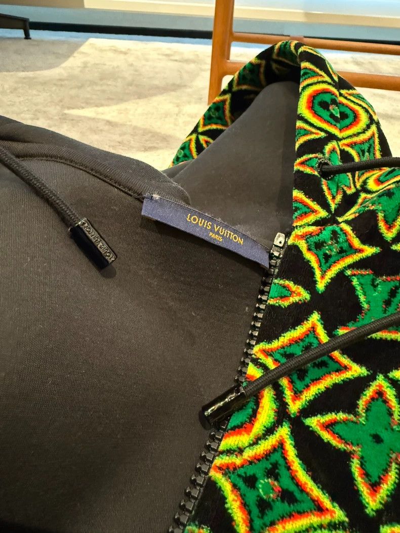 Louis Vuitton Louis Vuitton Jamaican Flocked Fleece Zip Hoodie 2501-Nexta Size US S / EU 44-46 / 1 - 3 Thumbnail