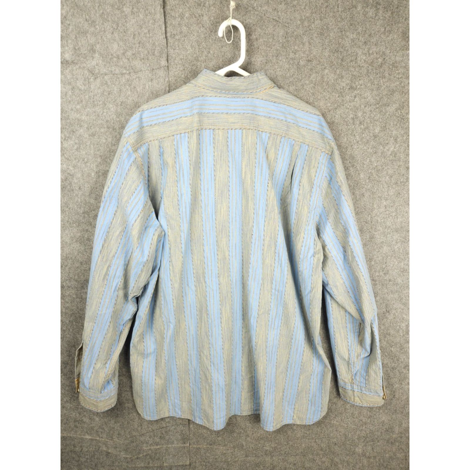 The Territory Ahead Territory Ahead Shirt Mens 2XL Blue Orange Striped Cotton Long Sleeve Woven Size US XXL / EU 58 / 5 - 3 Thumbnail