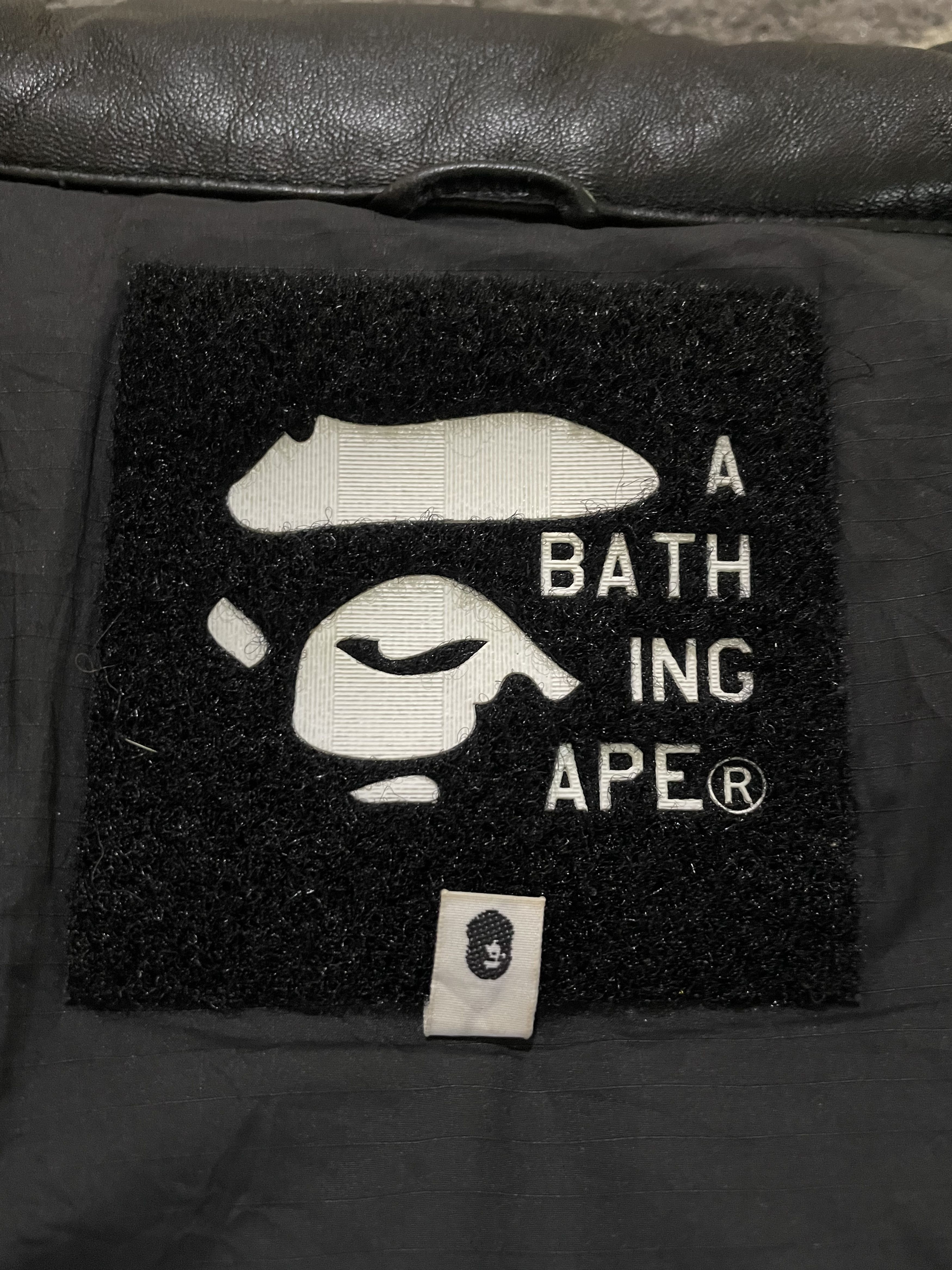 Bape 00’s Vintage Bape Sheepskin Leather Puffer Down Jacket Size US M / EU 48-50 / 2 - 12 Thumbnail