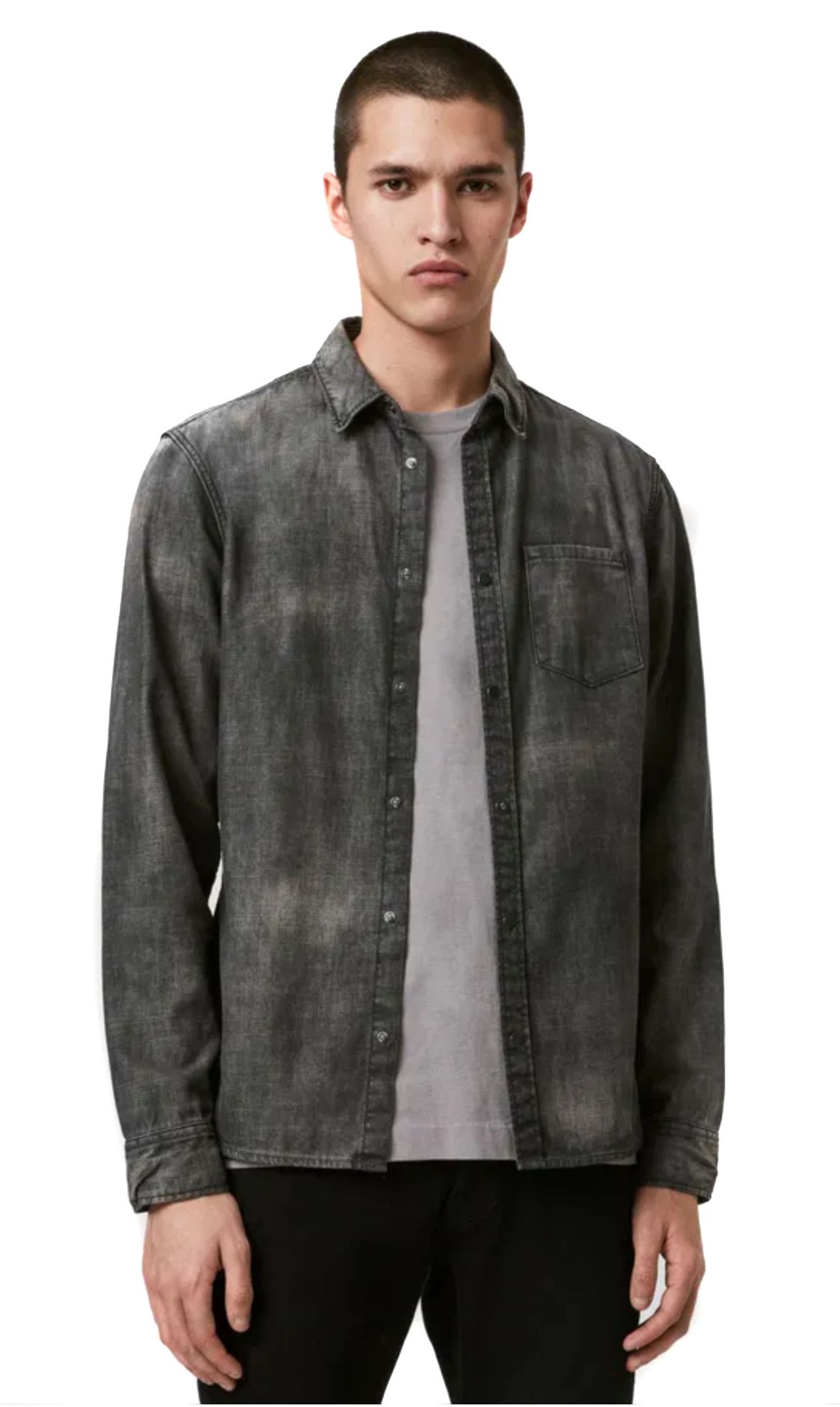 Allsaints AllSaints grey Garforth shirt Size US M / EU 48-50 / 2 - 8 Thumbnail