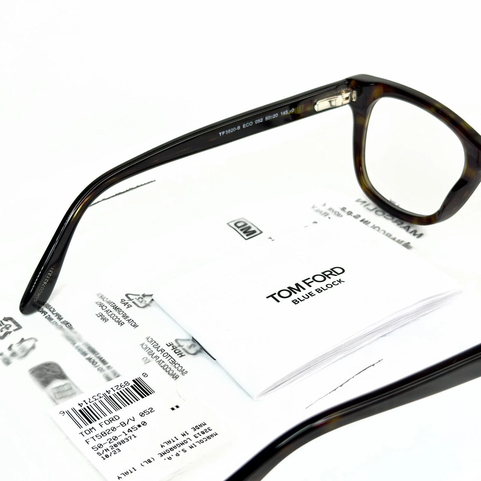 Tom Ford TOM FORD TF5820B 052 Brown Optical Eyeglass 5820 FT5820 Size ONE SIZE - 9 Thumbnail