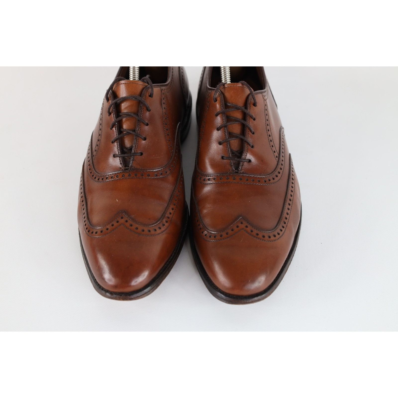 Vtg Allen Edmonds Mens 9.5 D Marlow Leather Oxford Wingtips Dress Shoes Brown Allen Edmonds Oxford Dress Shoes for Men with Upper Leather  main image 4