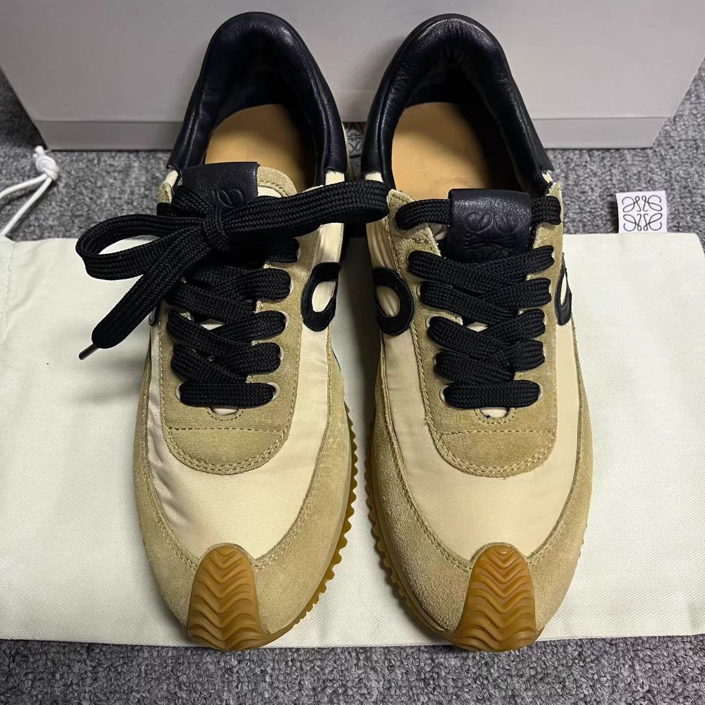 Loewe Loewe Black/Brown Vintage Lace-Up German Army Trainers - 37 Size US 6 / IT 36 - 3 Thumbnail